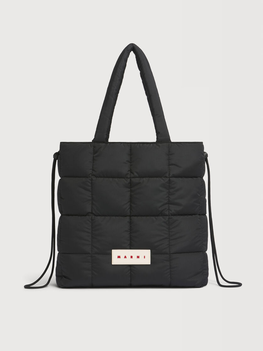 ブラック Puff トートバッグ, Image 1