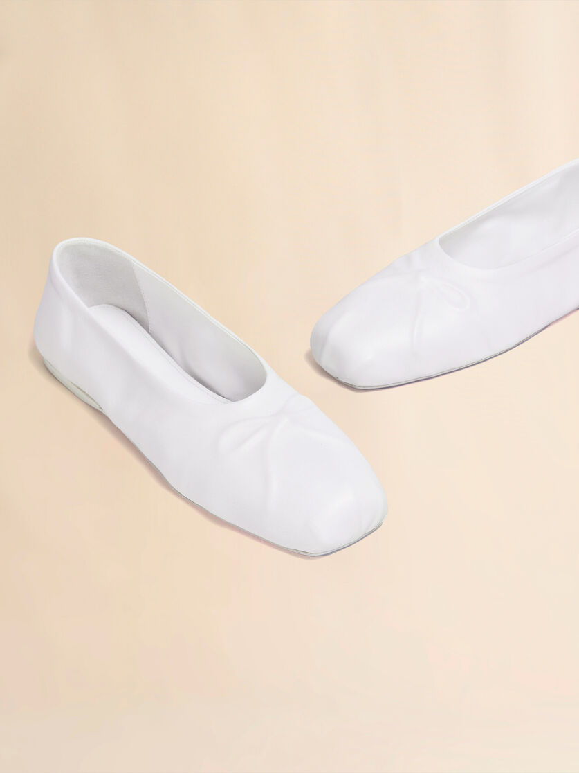 Pink nappa leather seamless Little Bow ballet flat - Ballet Shoes - Image 5
