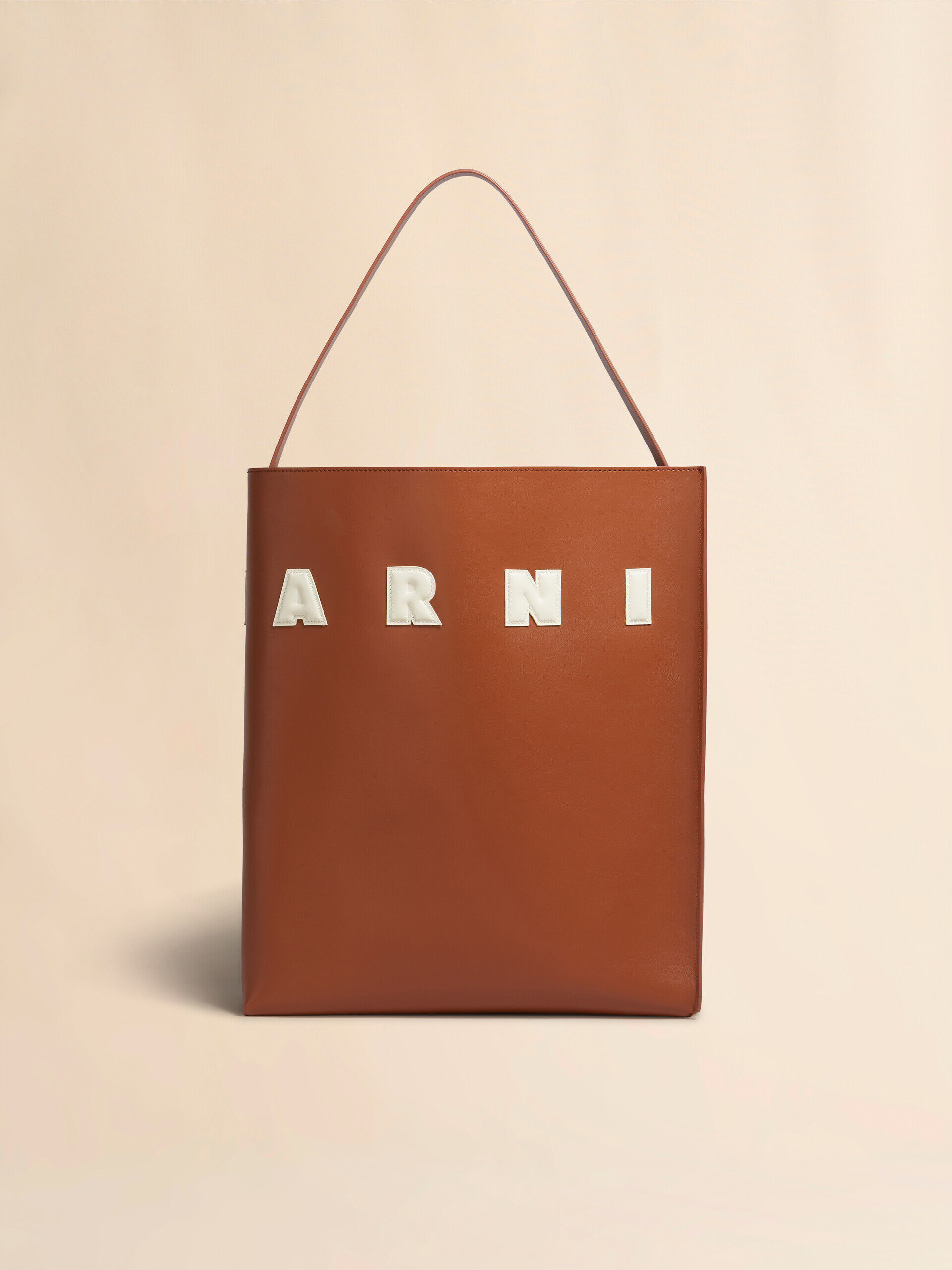 Black and beige Jacquard Shopping Bag | Marni