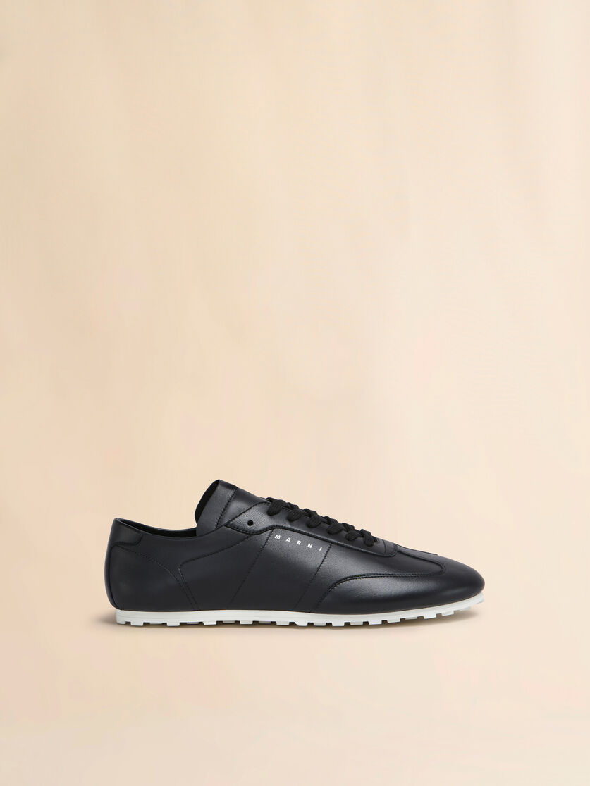 Black nappa leather Softy Soccer sneaker - Sneakers - Image 1