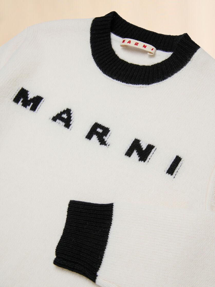 Colorblock wool-cashmere blend crewneck sweater - Knitwear - Image 4