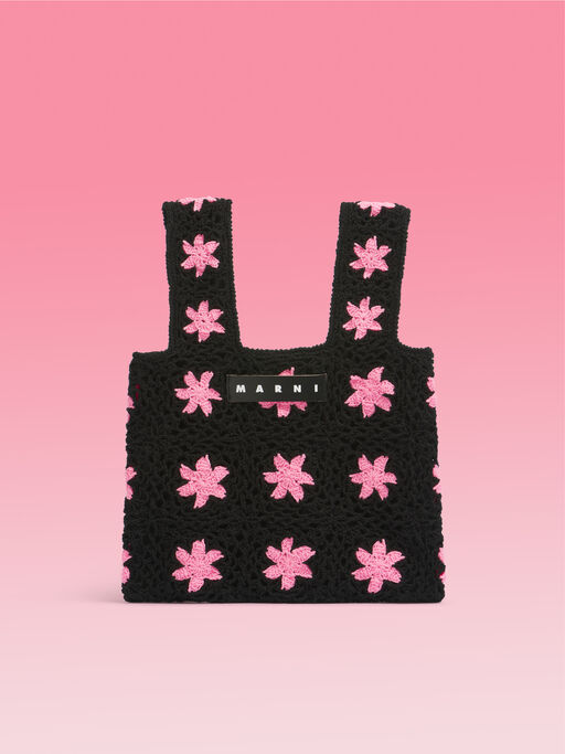 ブラック MARNI MARKET MINI FISH BAG - ショッピングバッグ