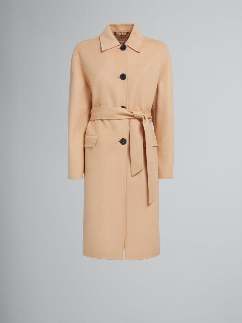 Camel wool and cashmere trench coat | Marni 