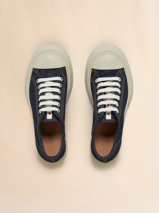 Blue denim Pablo lace-up sneaker - Sneakers