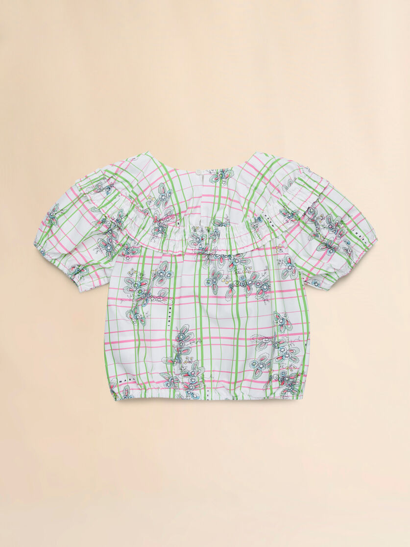 Poplin shirt with Greenhouse pattern - Shirts - Image 2