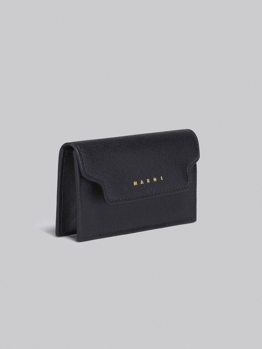 Black saffiano leather business card case - Wallets - Image 4