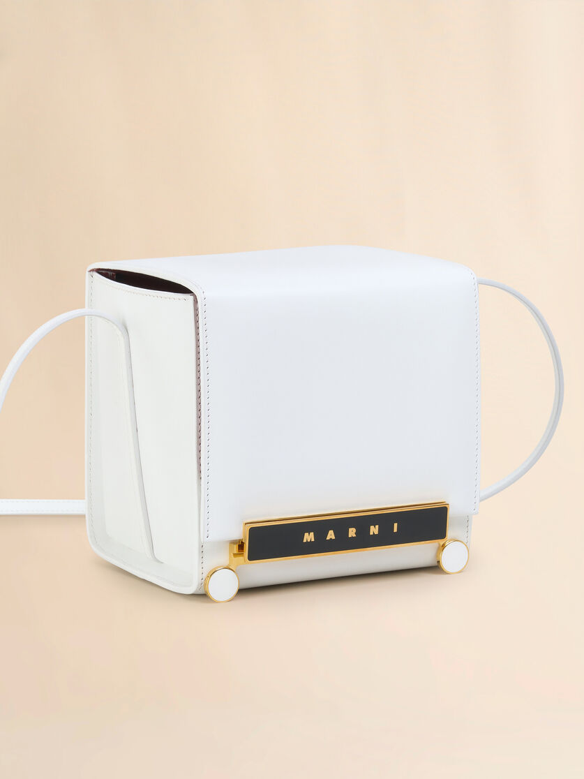 VHS-Tasche im Miniwürfel-Format aus weißem Leder - Schultertaschen - Image 5