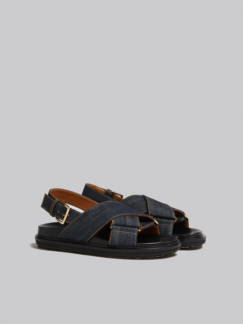 Blue denim criss-cross sandal - Sandals - Image 2