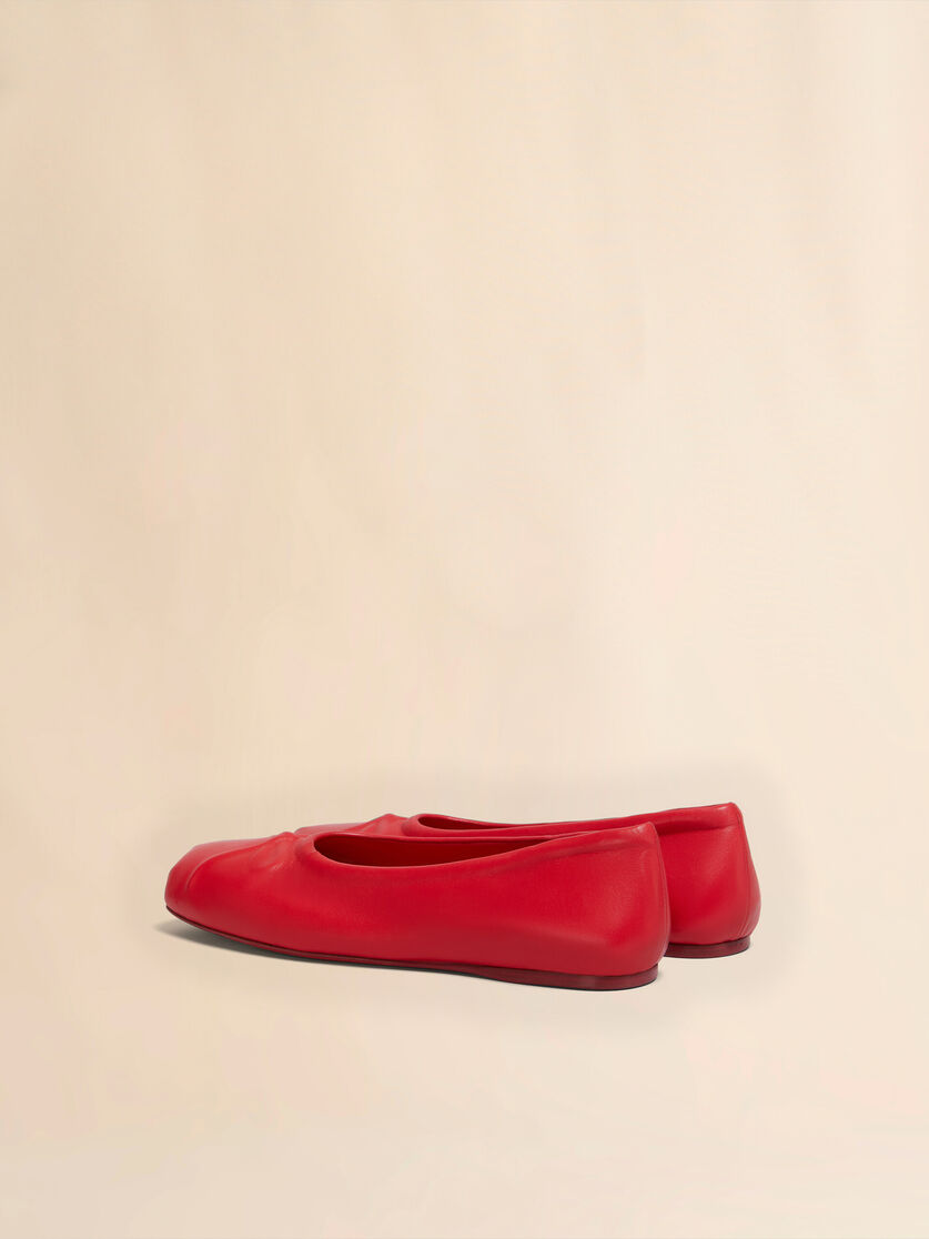 Pink nappa leather seamless Little Bow ballet flat - Ballet Shoes - Image 3