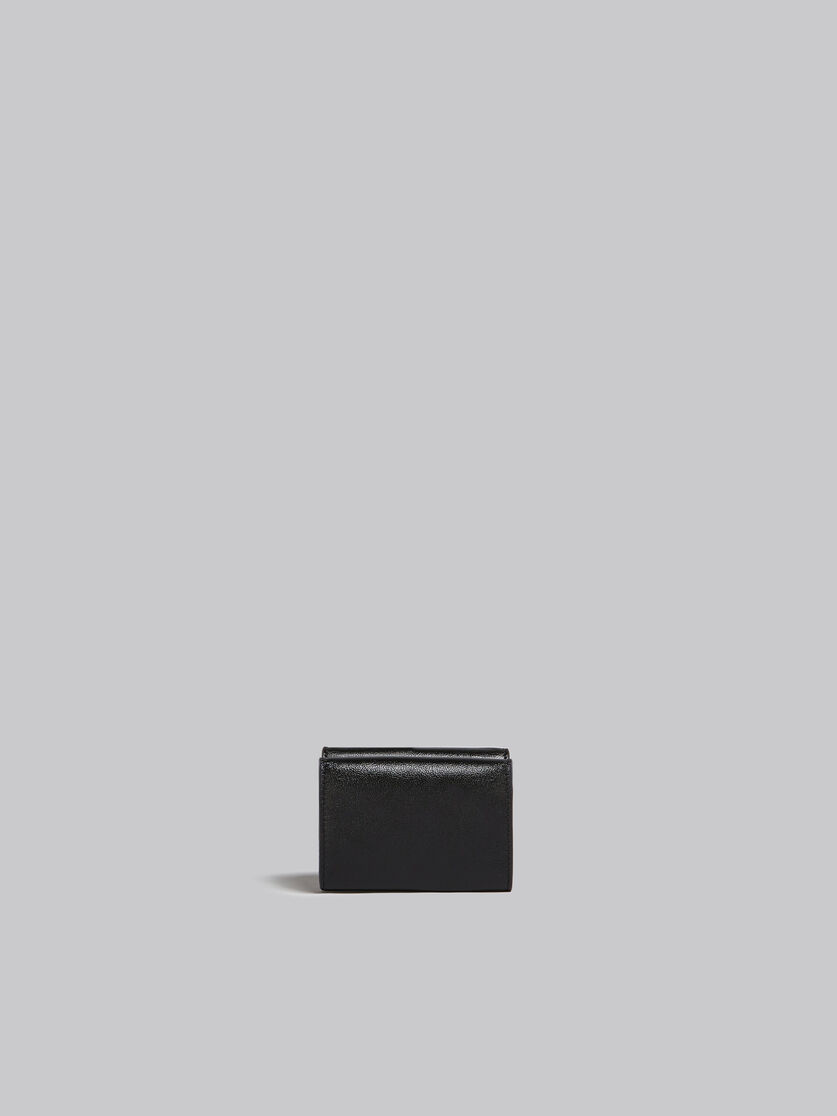 Portefeuille à trois volets en cuir gris et noir - Portefeuilles - Image 3