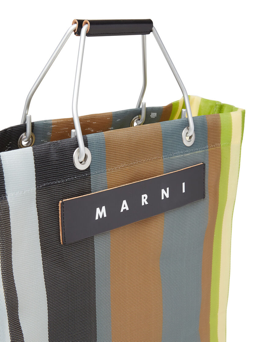 MARNI MARKET STRIPE mehrfarbige blaue Tasche - Shopper - Image 4