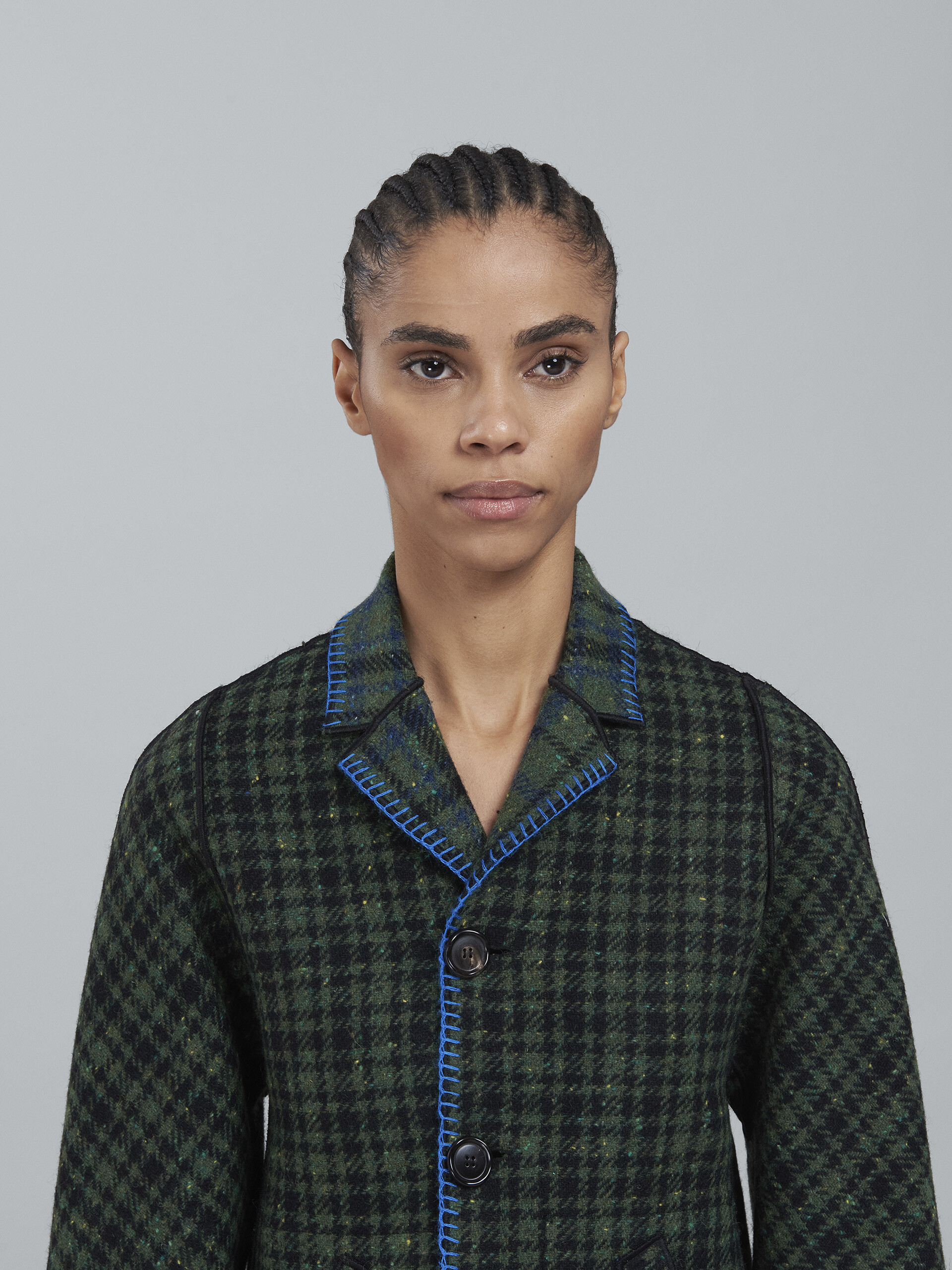 Double-faced check wool jacket - Jackets - Image 4