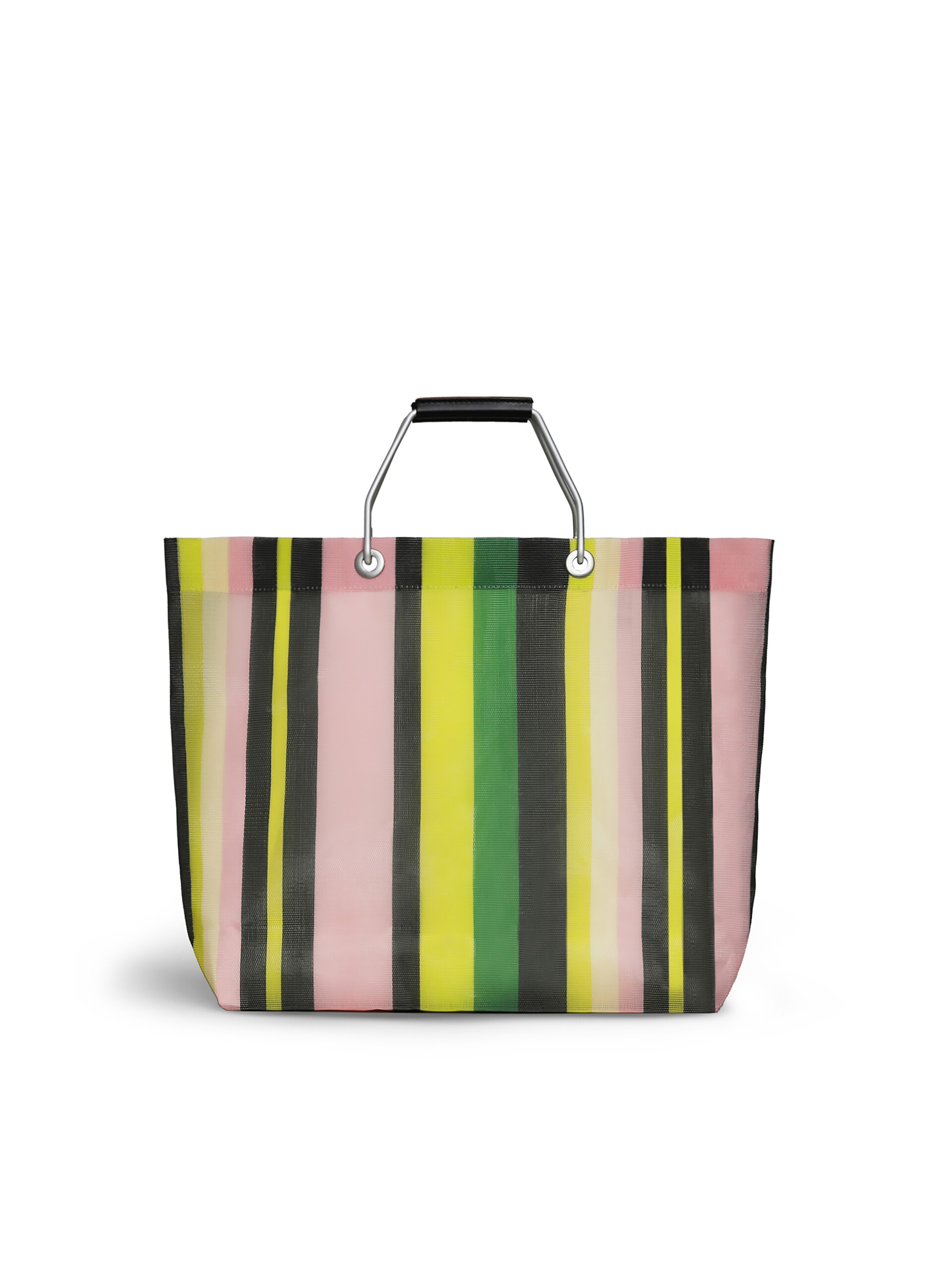 イリュージョンブルー MARNI MARKET STRIPE BAG - Shopping Bags - Image 2