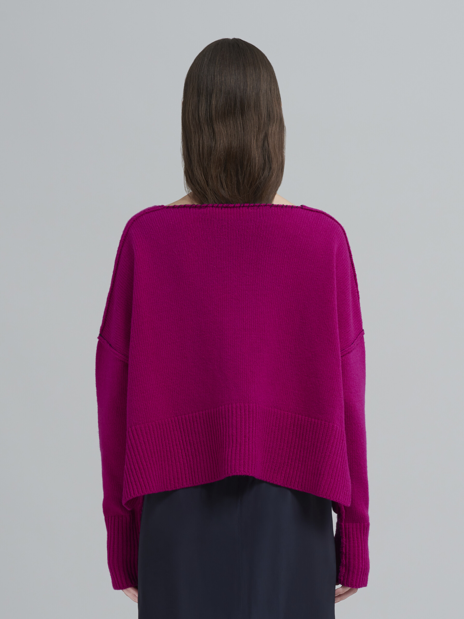 Cardigan in morbida lana Shetland rosa - Pullover - Image 3