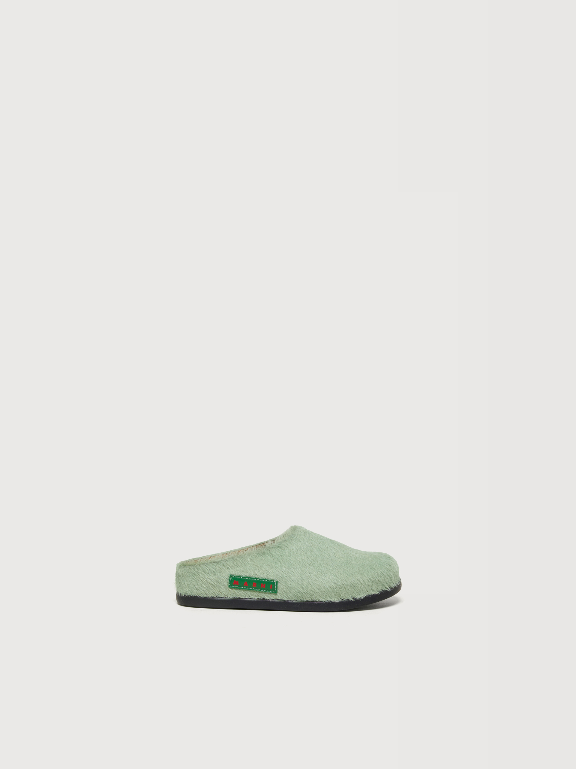 Green pony hair Fussbett sabot - Sneakers - Image 1
