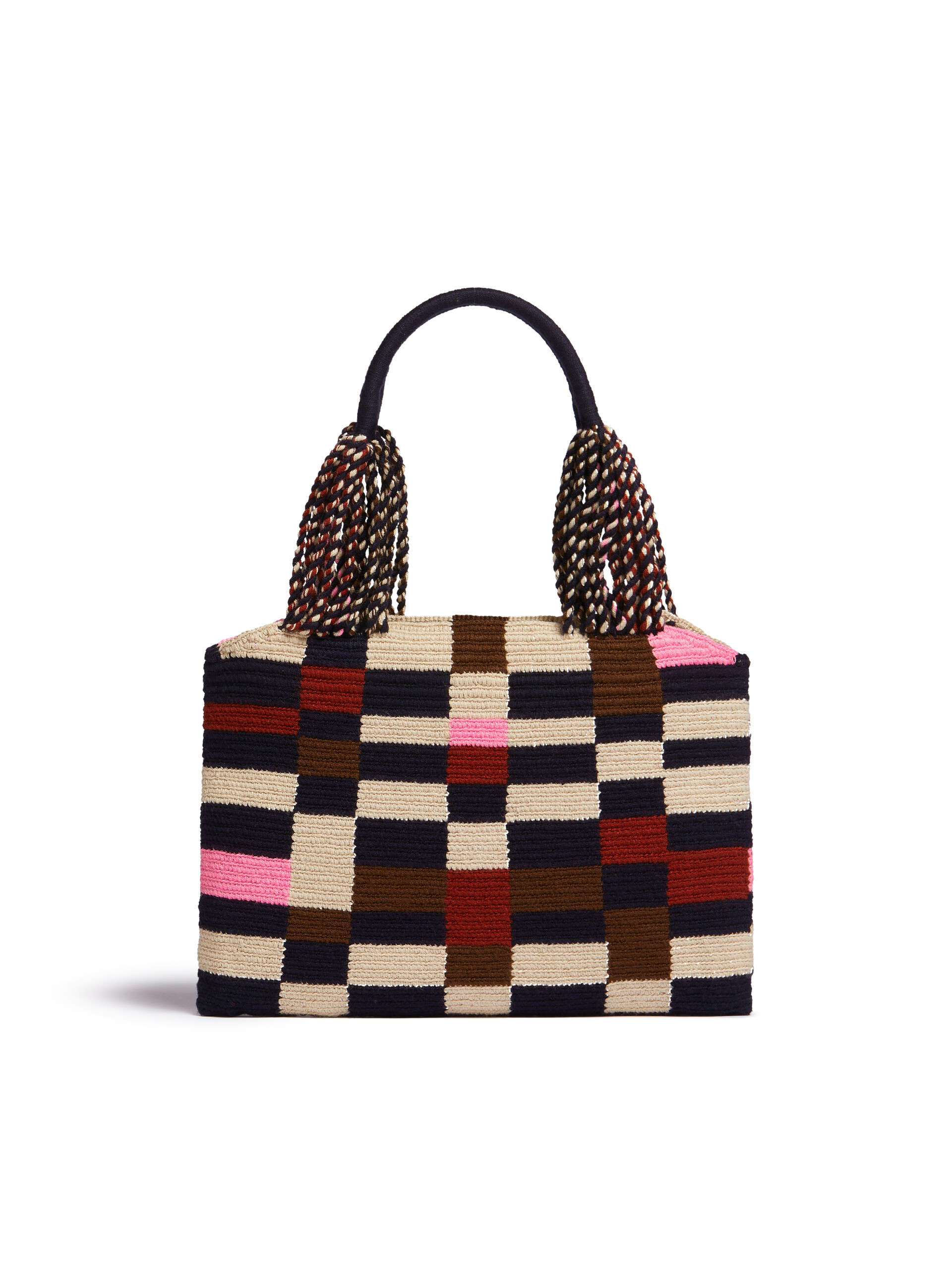 Colour-block intarsia MARNI MARKET tech wool bag | Marni