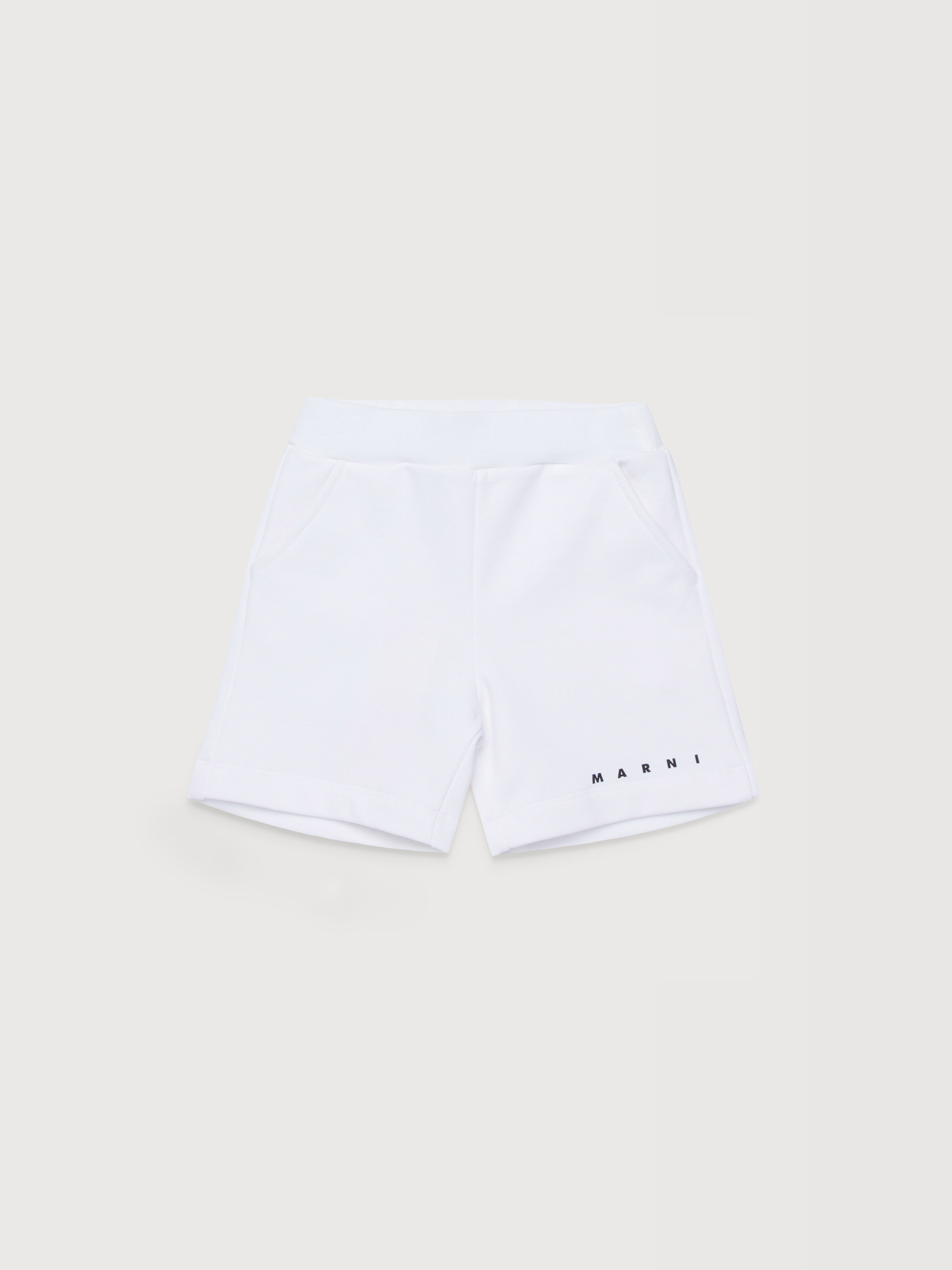 White cotton shorts with Marni print - Pants - Image 1