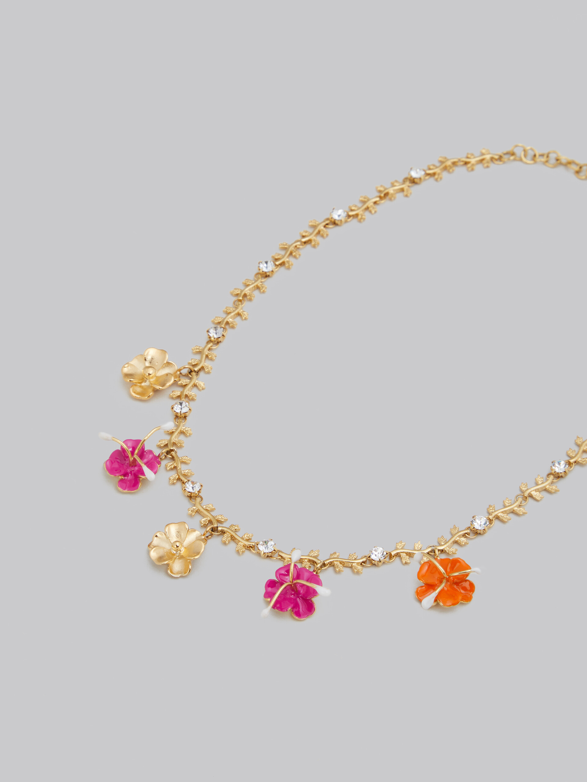 Enamelled flower charm necklace - Necklaces - Image 3