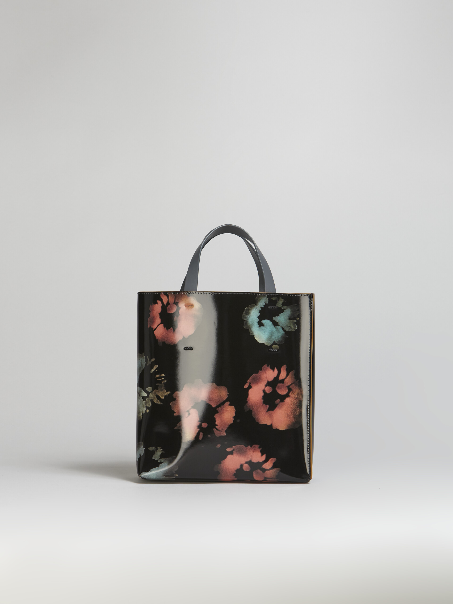 MUSEO tote bag in Sunflower print polished leather - Shopping Bags - Image 1