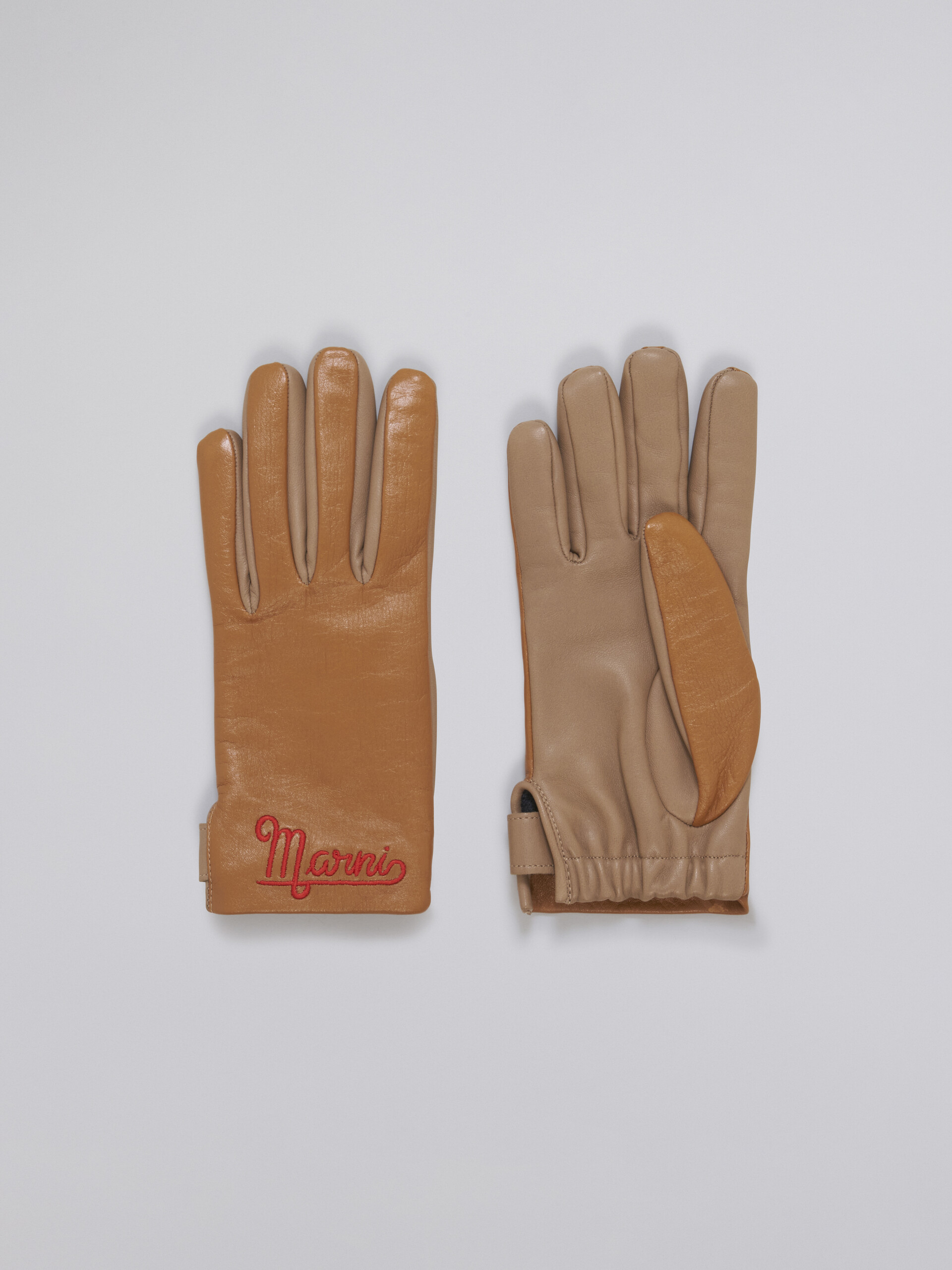 Soft shiny nappa leather gloves - Gloves - Image 1