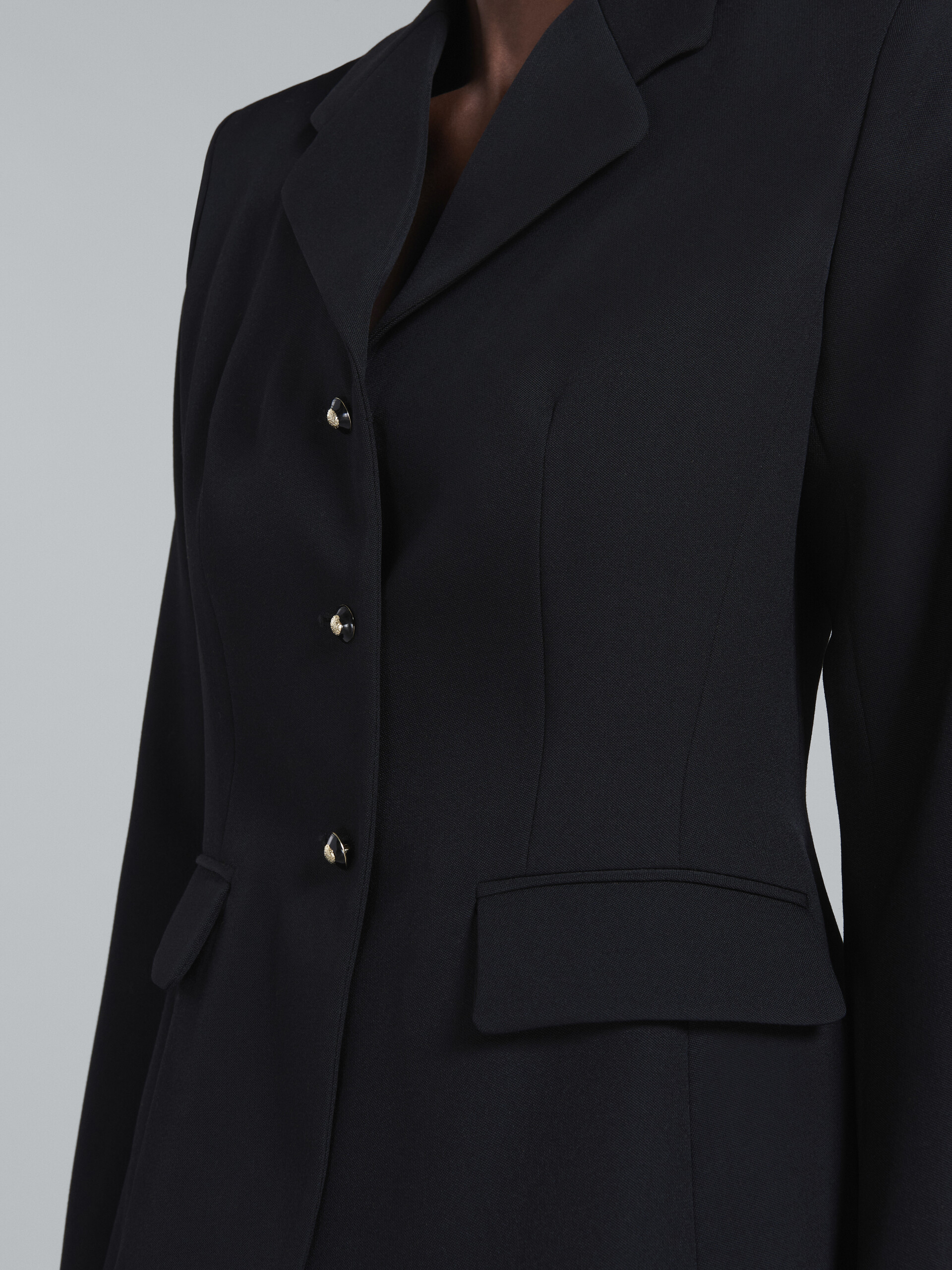 Black fitted wool blazer - Jackets - Image 5