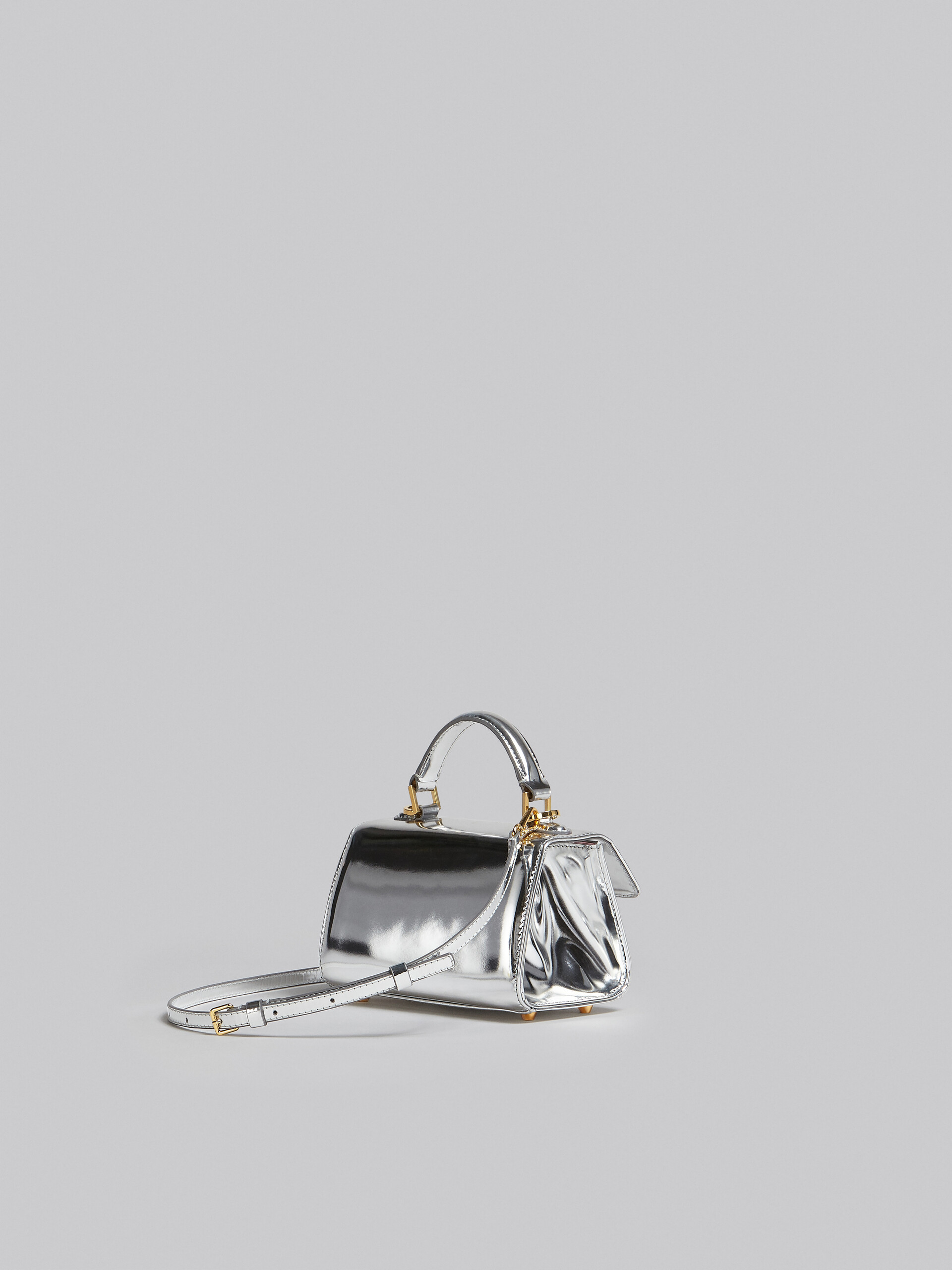 Relativity Mini Bag in silver mirrored leather - Handbags - Image 3