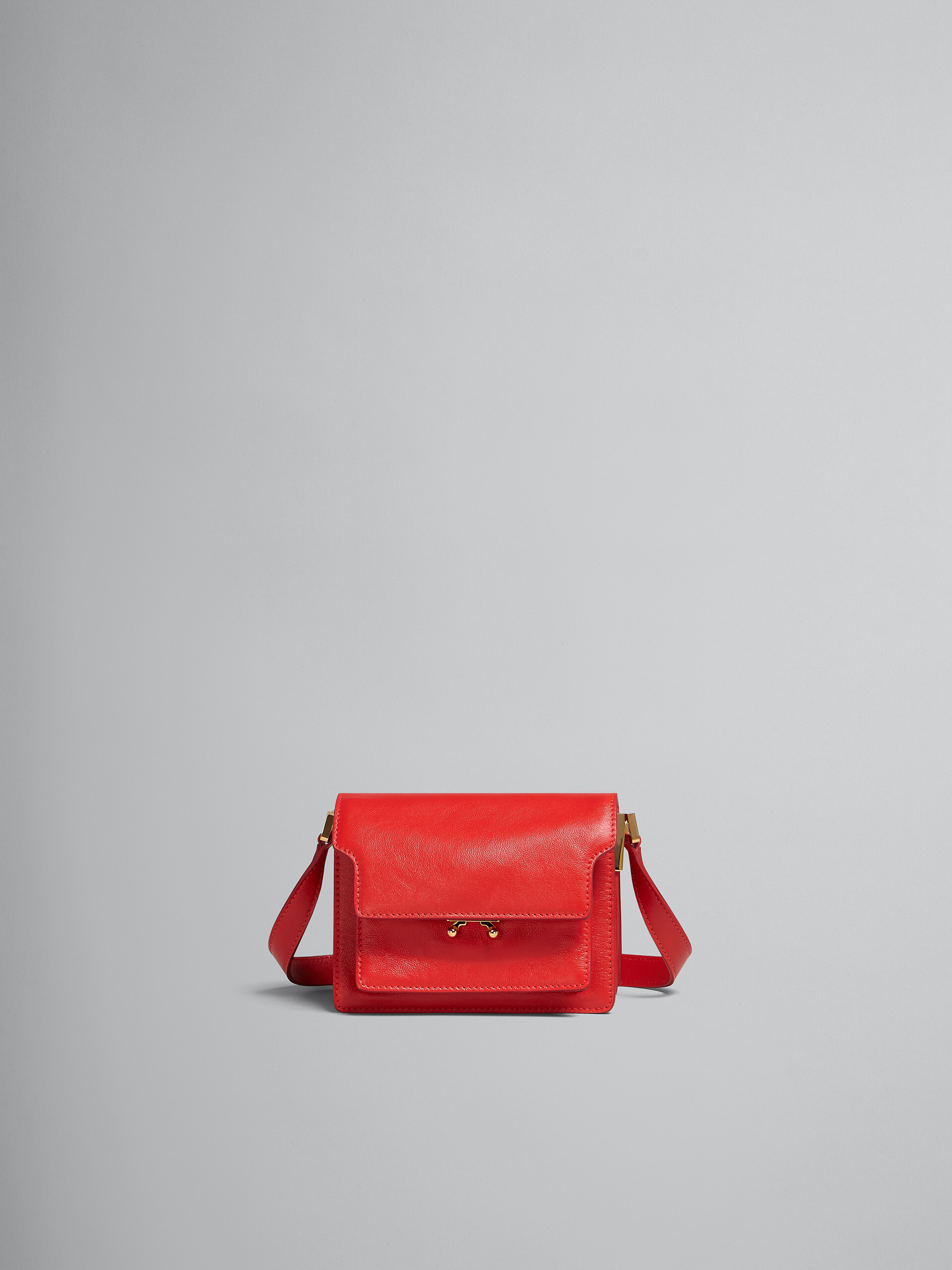 TRUNK SOFT mini bag in red leather - Shoulder Bags - Image 1