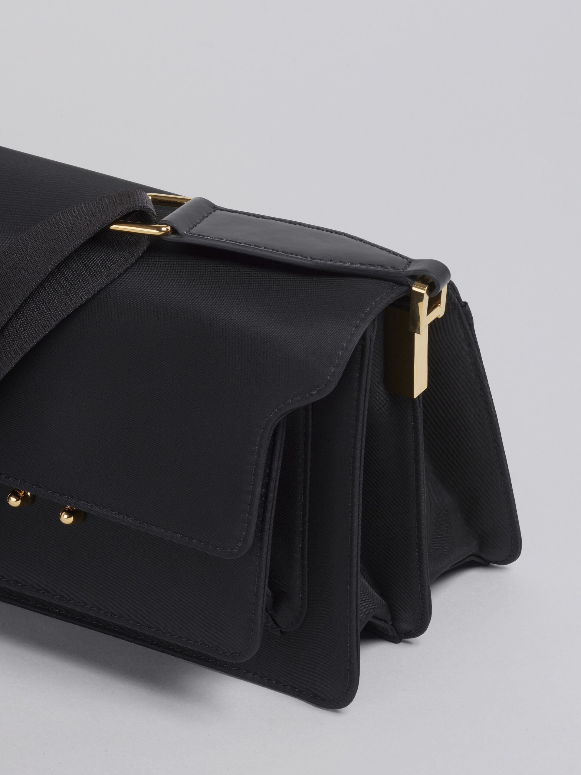 Black TRUNK LIGHT bag in padded nylon - Shoulder Bags - Image 3