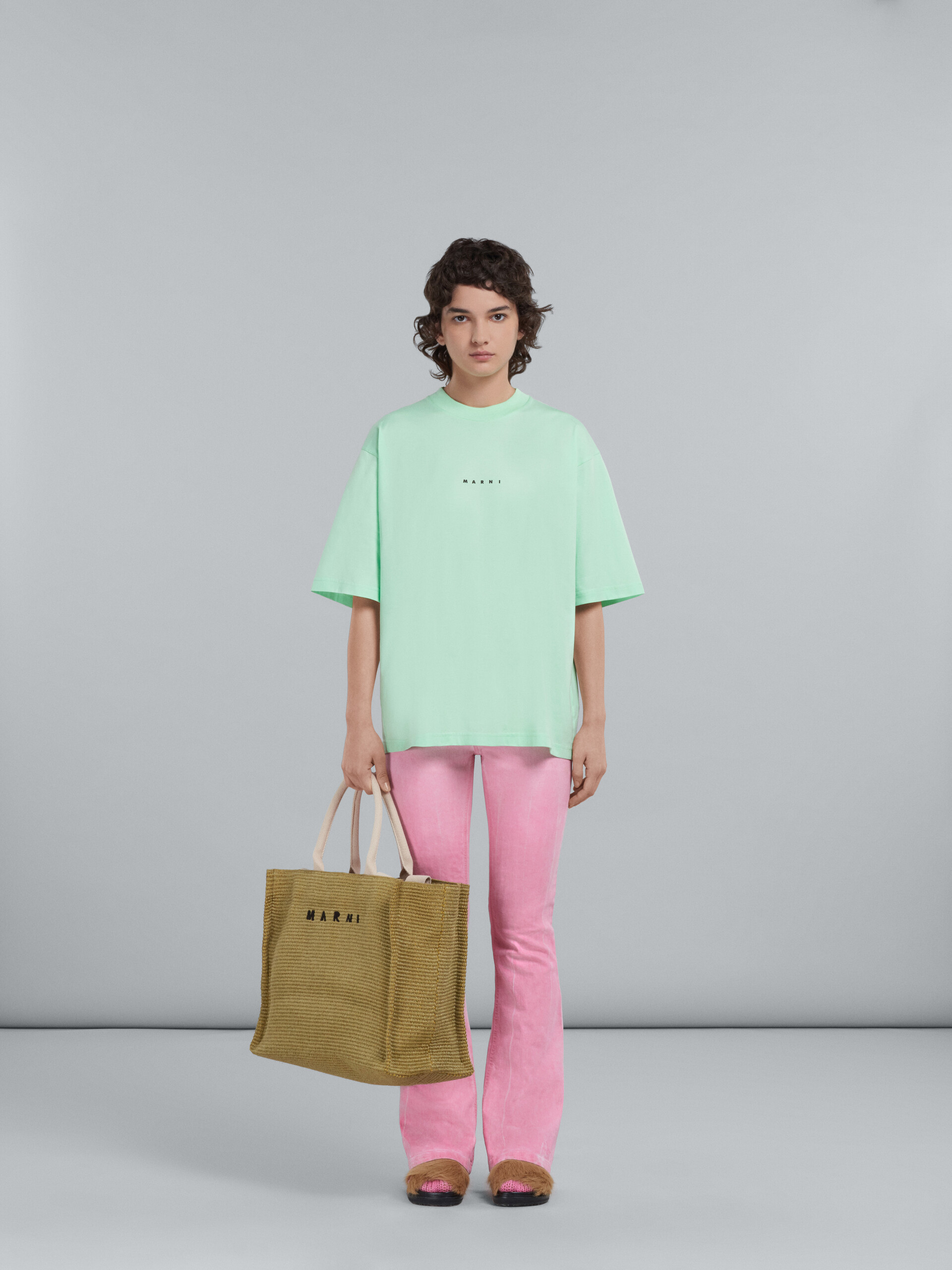 Tote Bag Grande in rafia verde - Borse shopping - Image 2