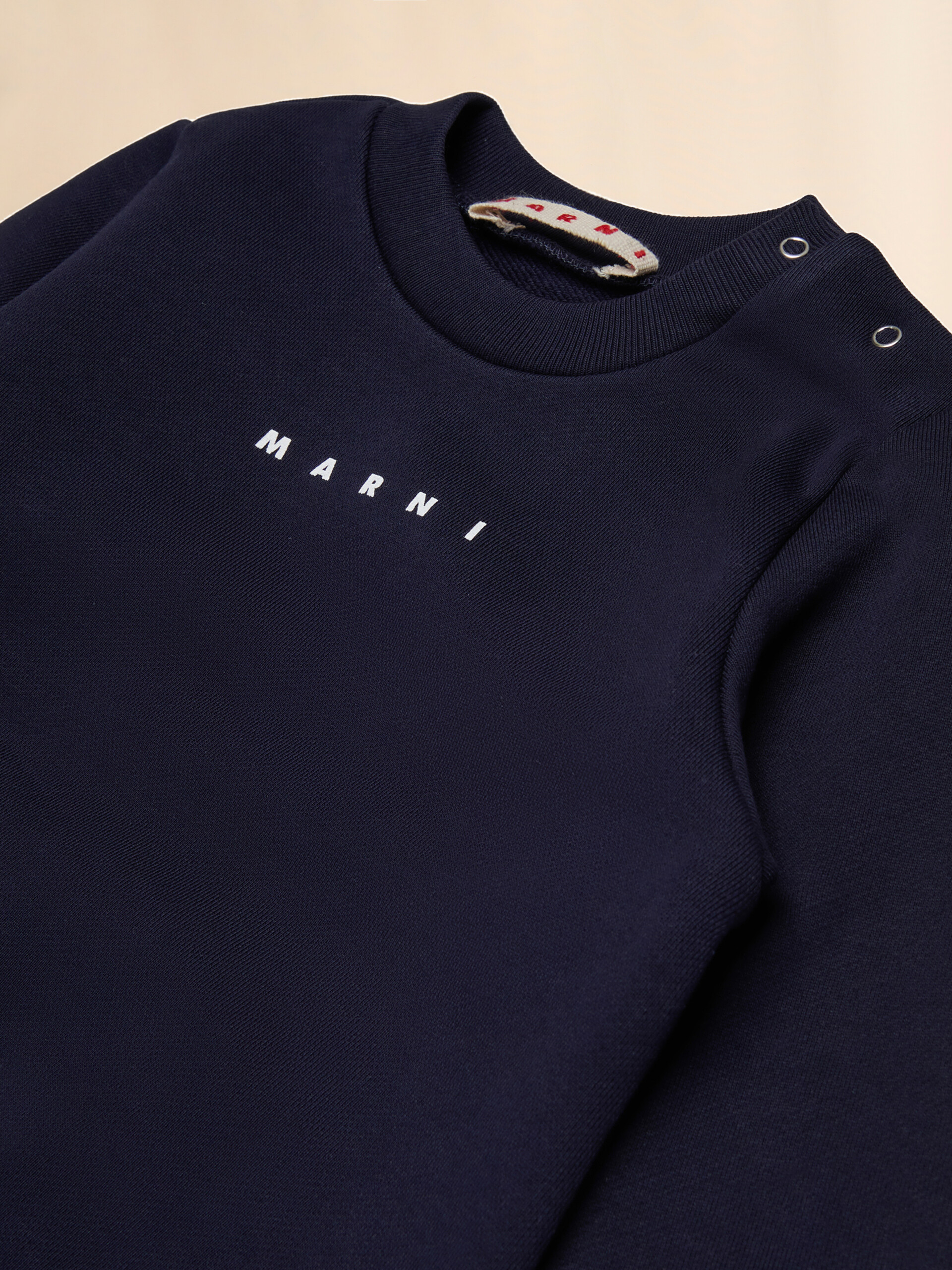 Dark blue fleece tracksuit set - Pants - Image 3