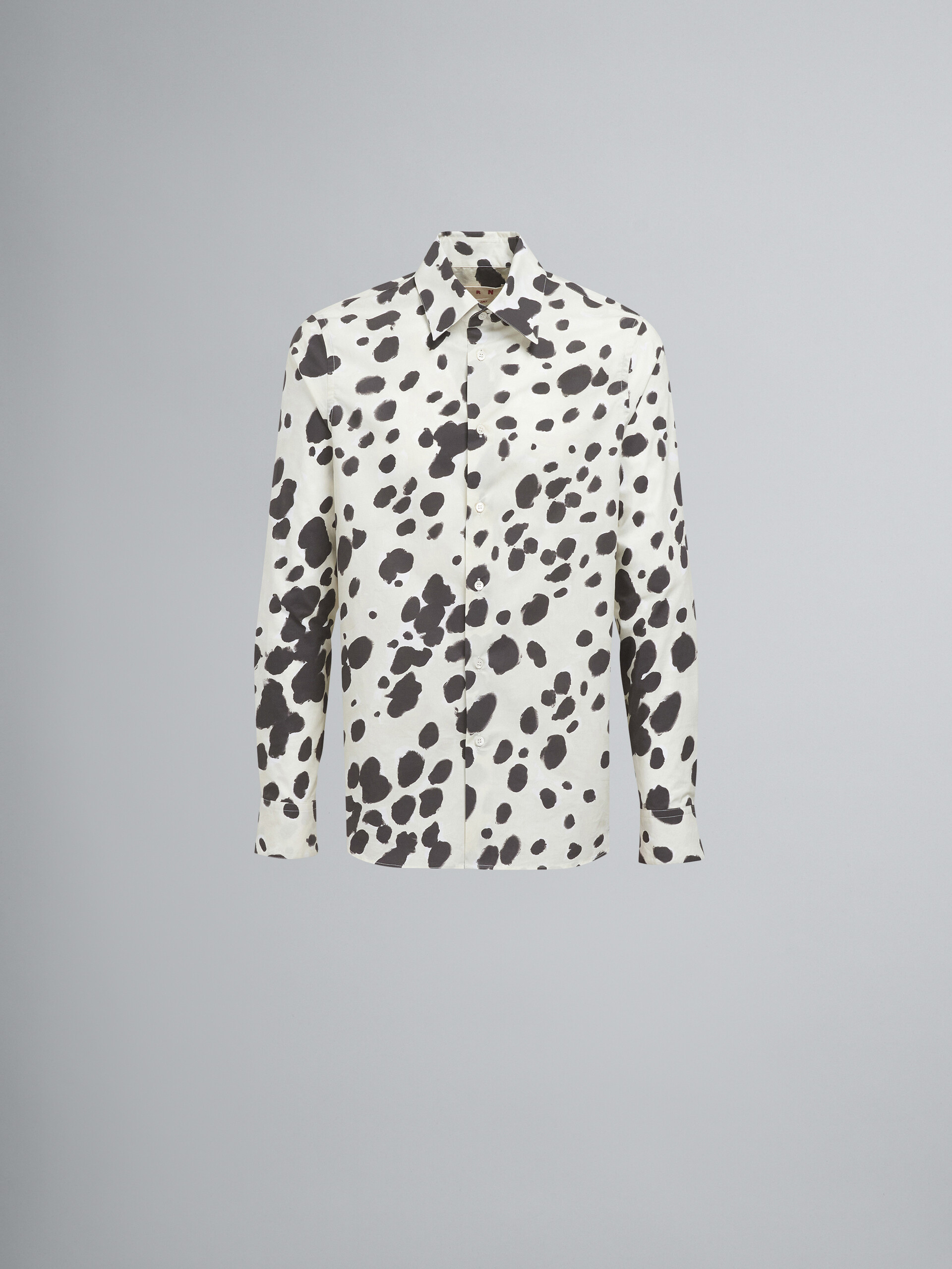 Pop Dots print poplin long-sleeved shirt - Shirts - Image 1