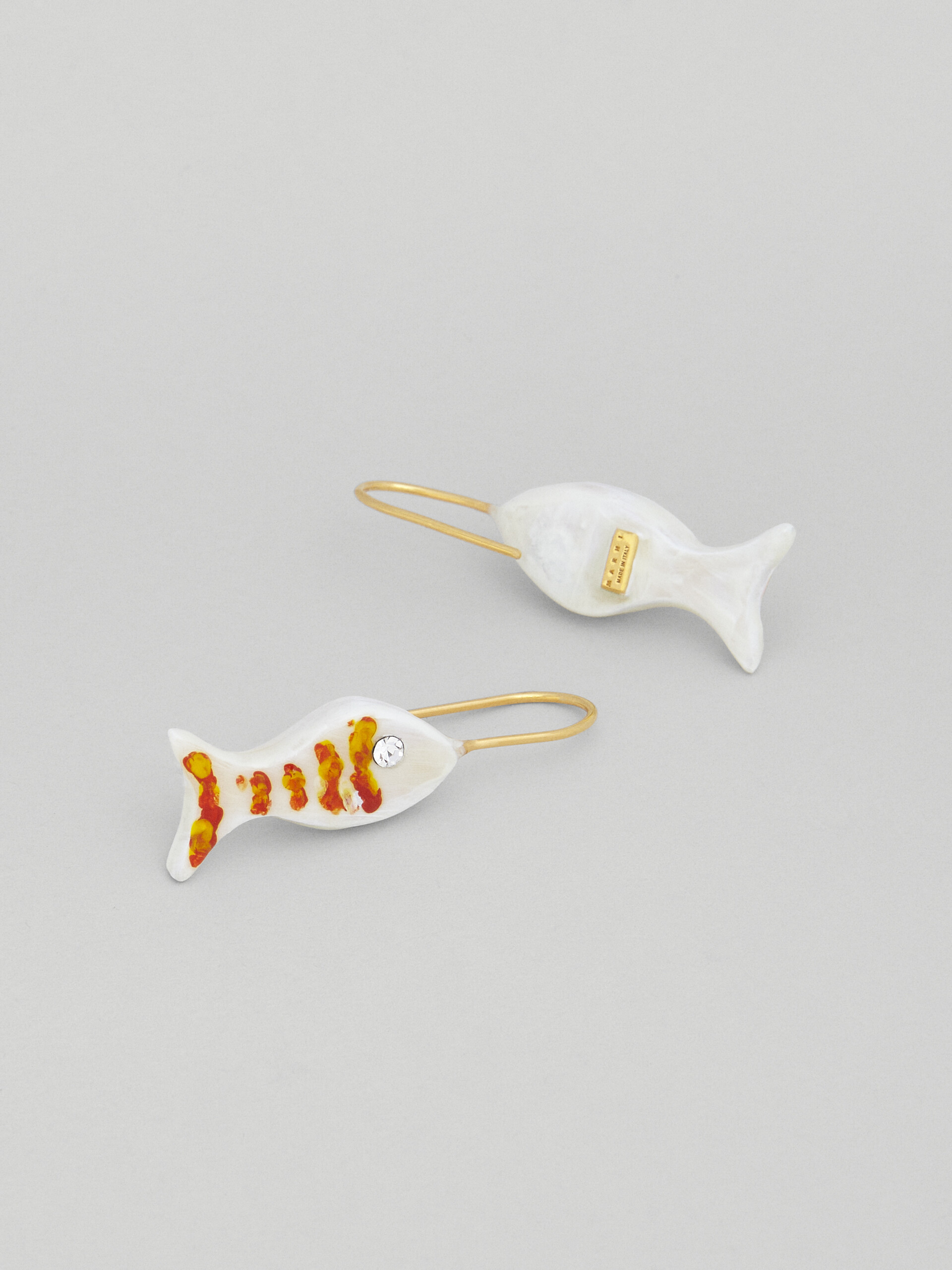 White enamel SEA earrings - Earrings - Image 4