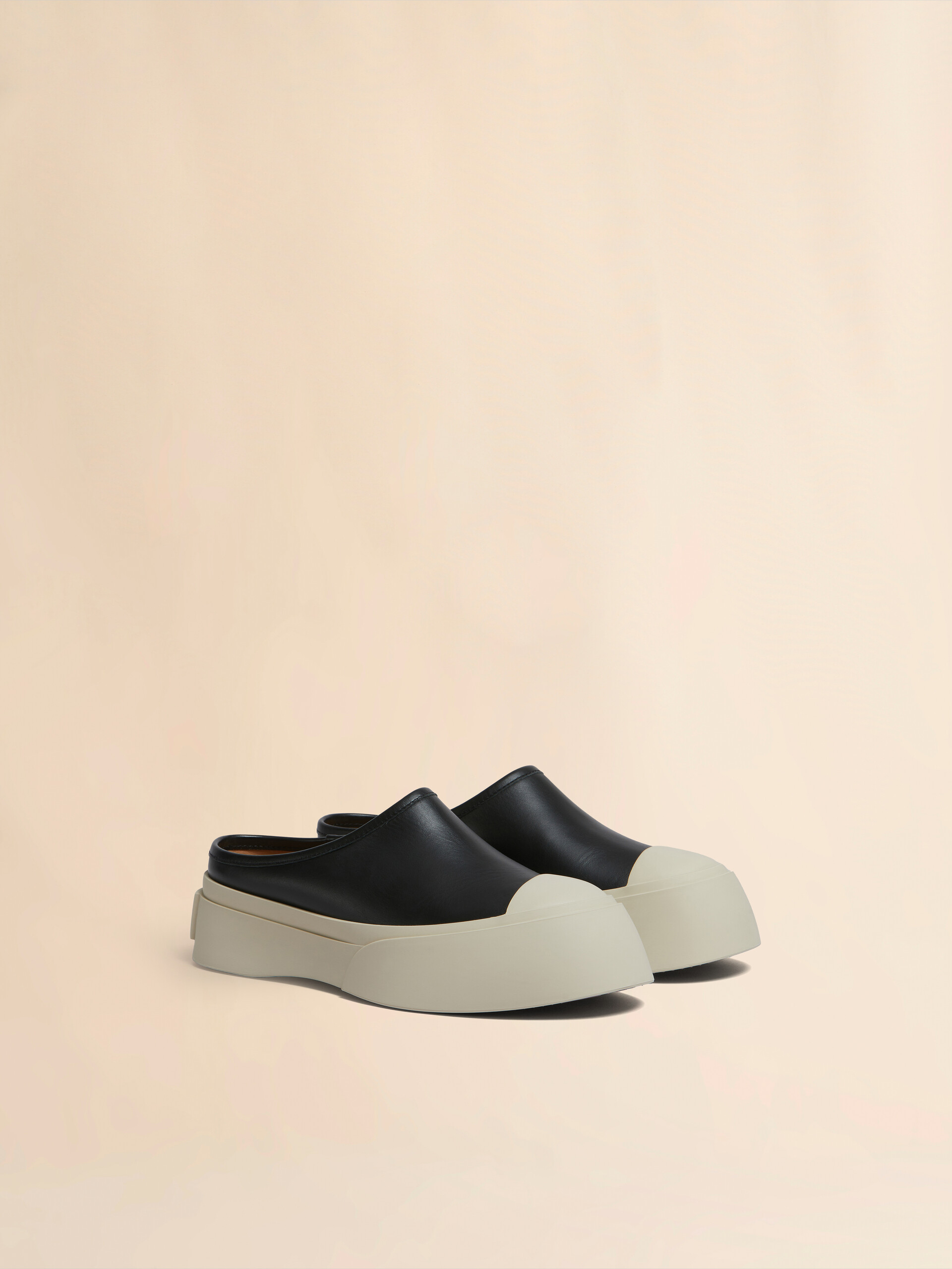 Grey leather Pablo sabot - Sneakers - Image 2
