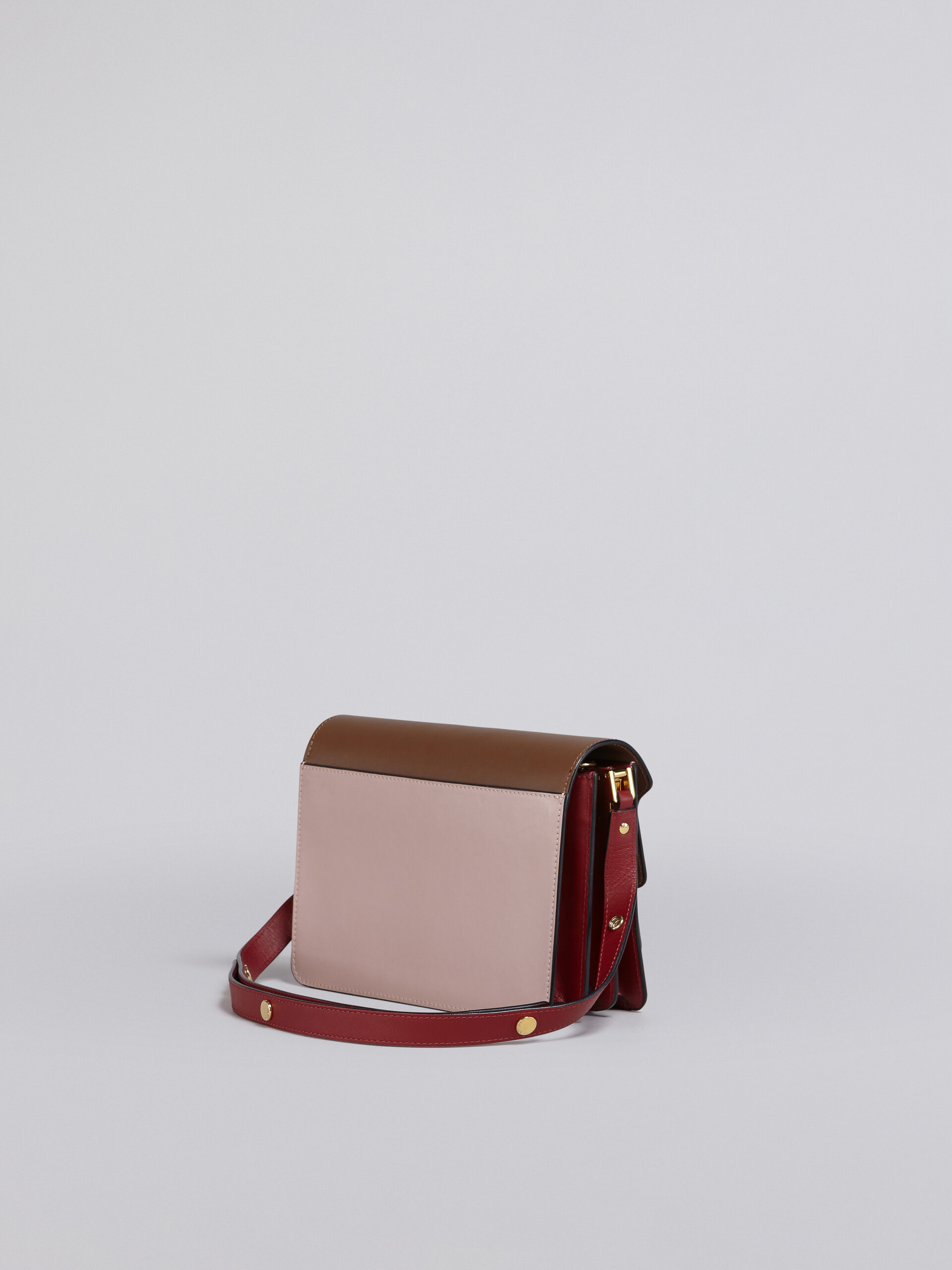 Tricolor Leather Medium Trunk Bag