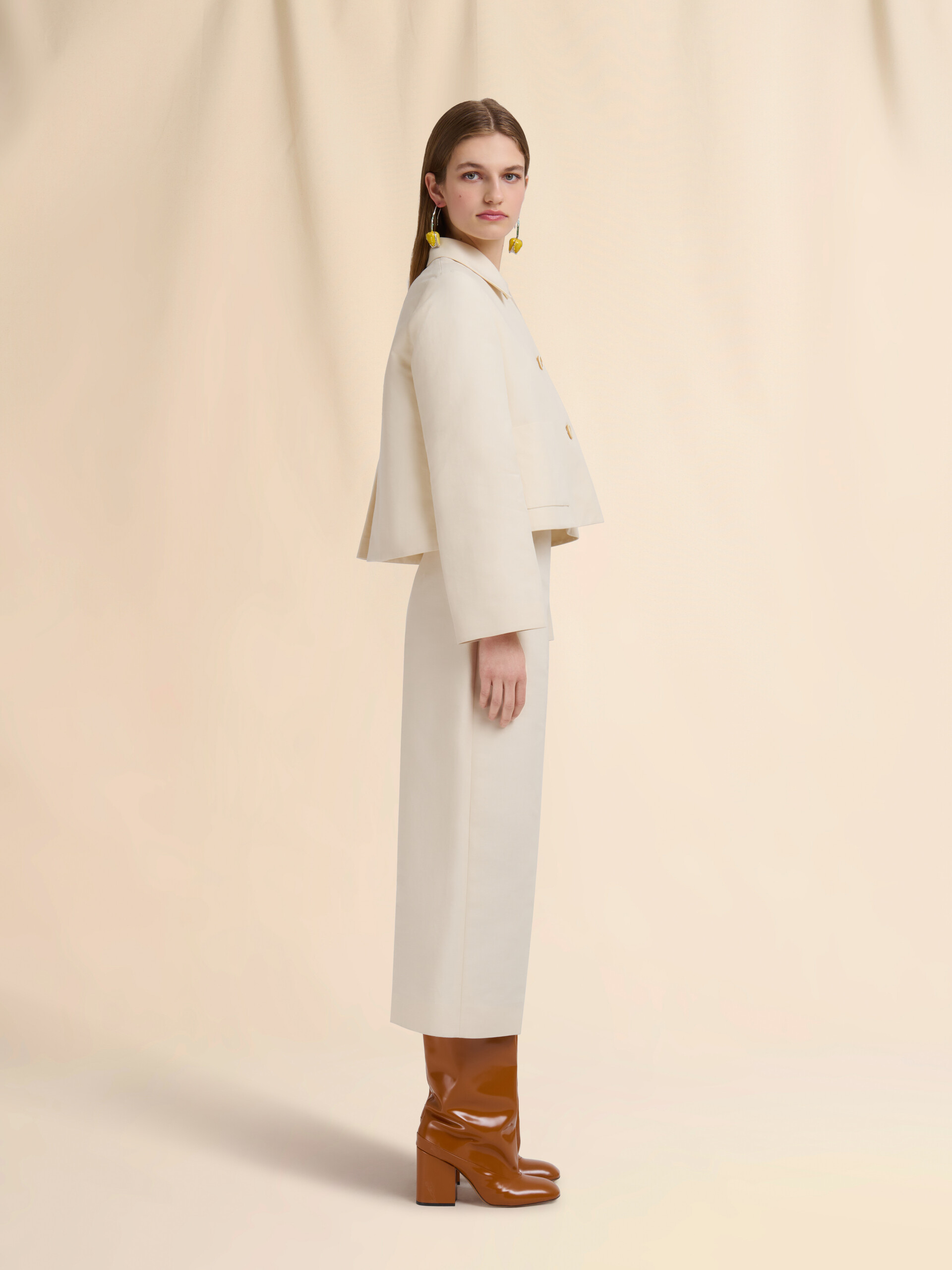 Cream cady jacket with pockets - Jackets - Image 6