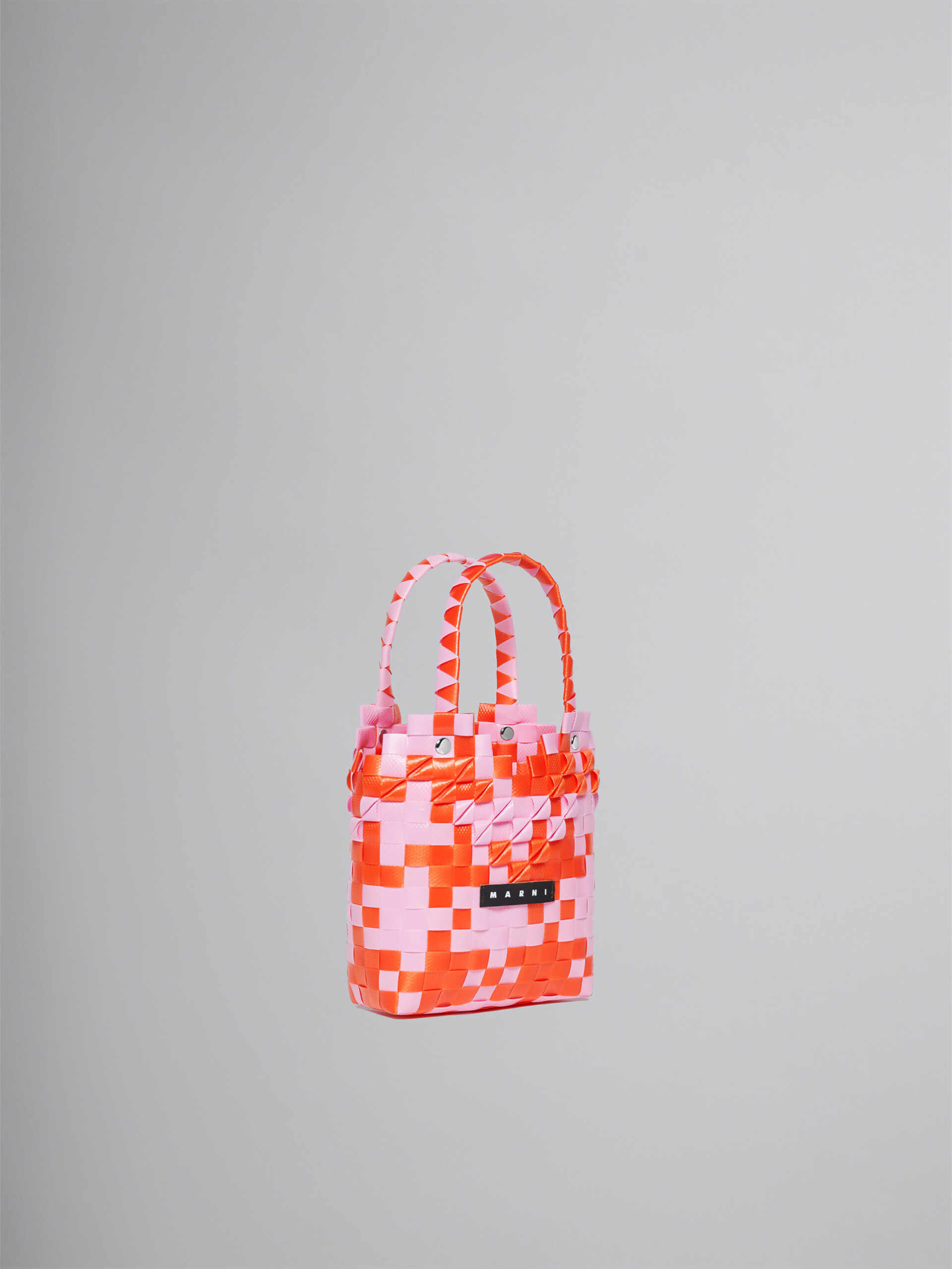 White and black woven Diamond Basket Bag - Bags - Image 3