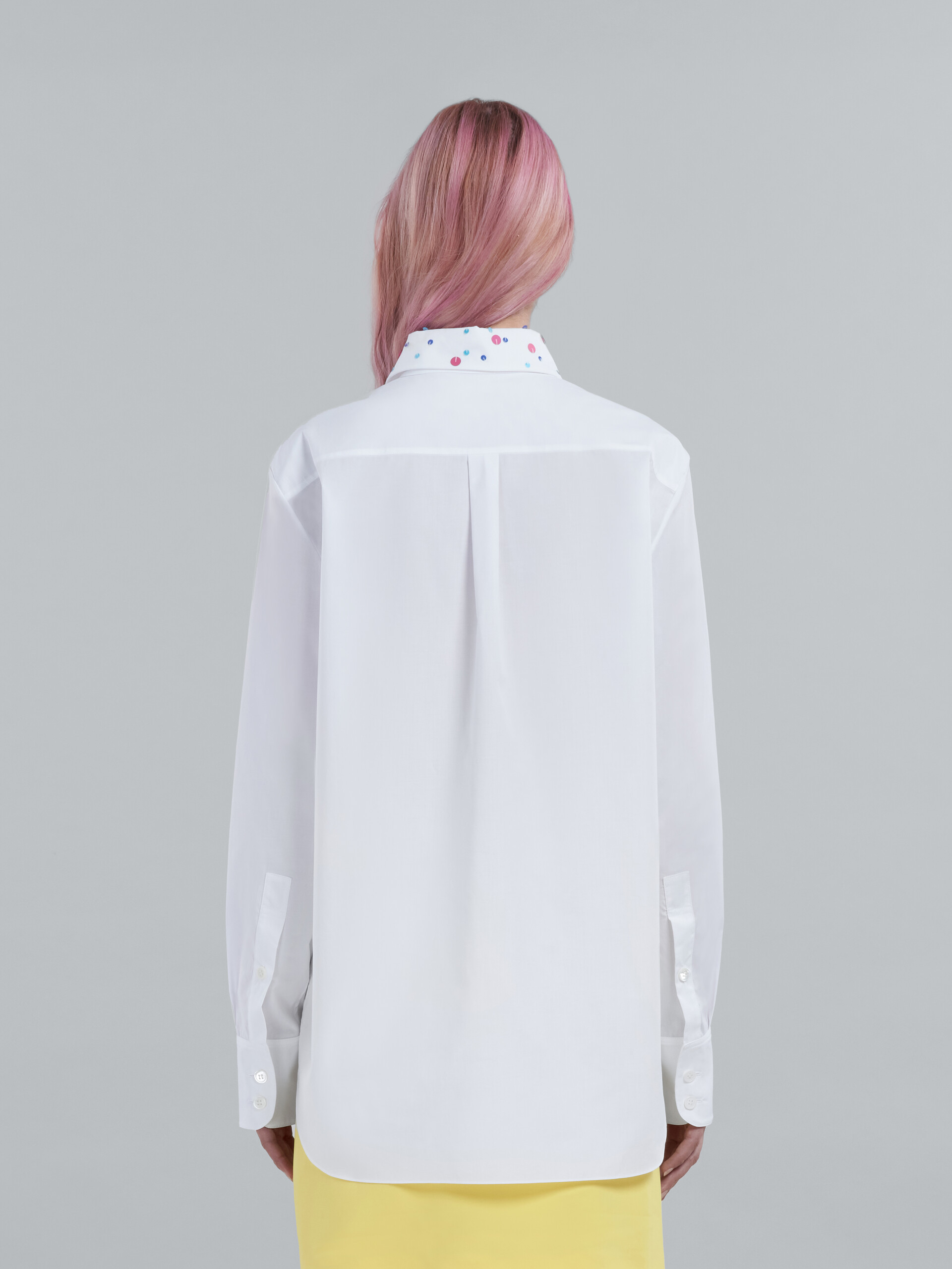White poplin shirt in bio cotton - Shirts - Image 3