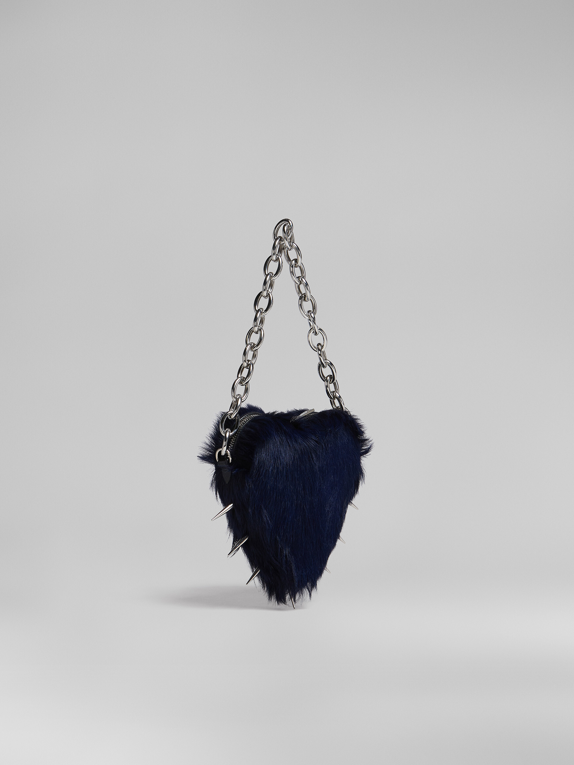 Long hair calfskin Heart handbag - Handbag - Image 6