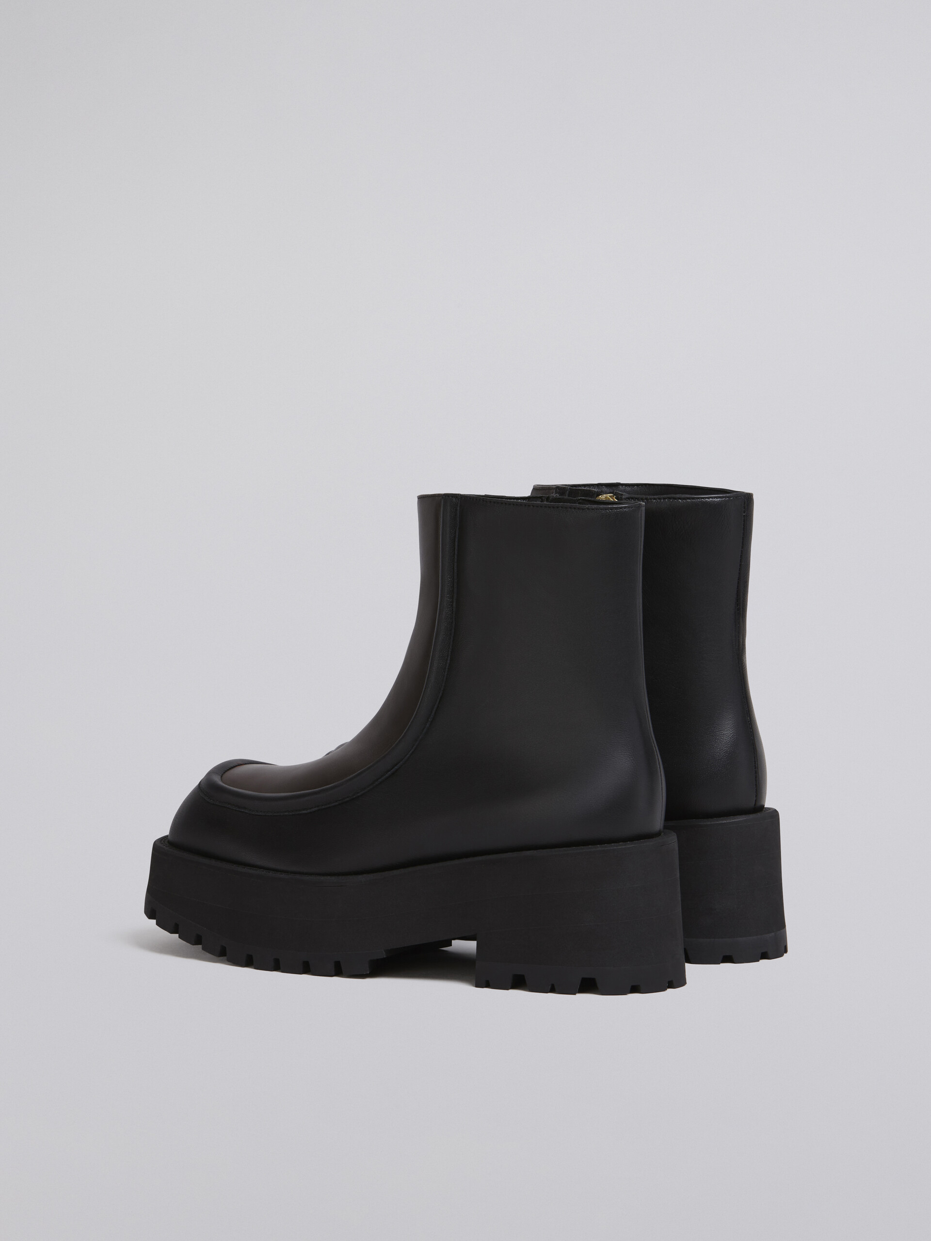 Bi-coloured nappa ankle boot with zip - Boots - Image 3