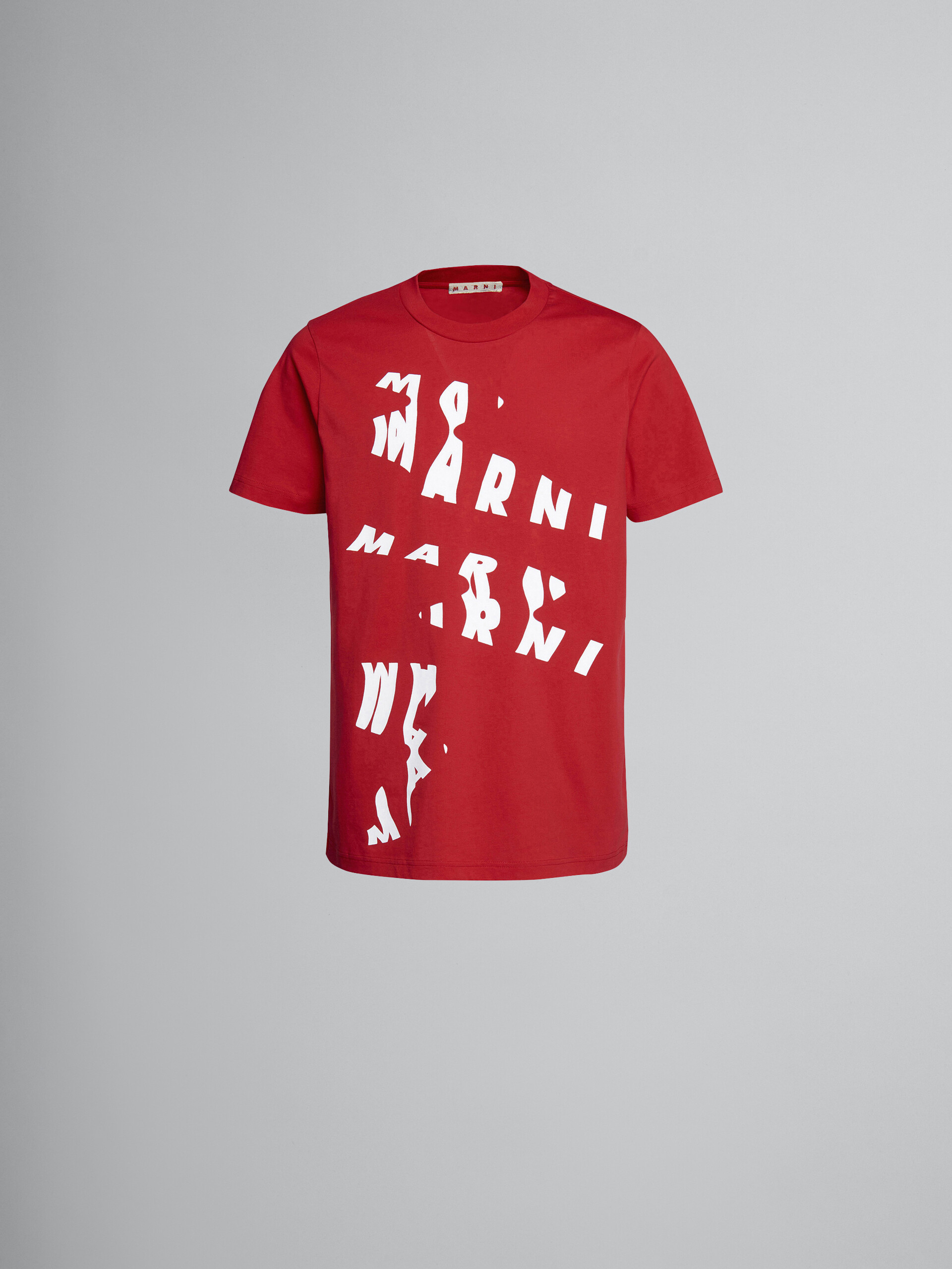 Scanned Logo print red jersey T-shirt - T-shirts - Image 1