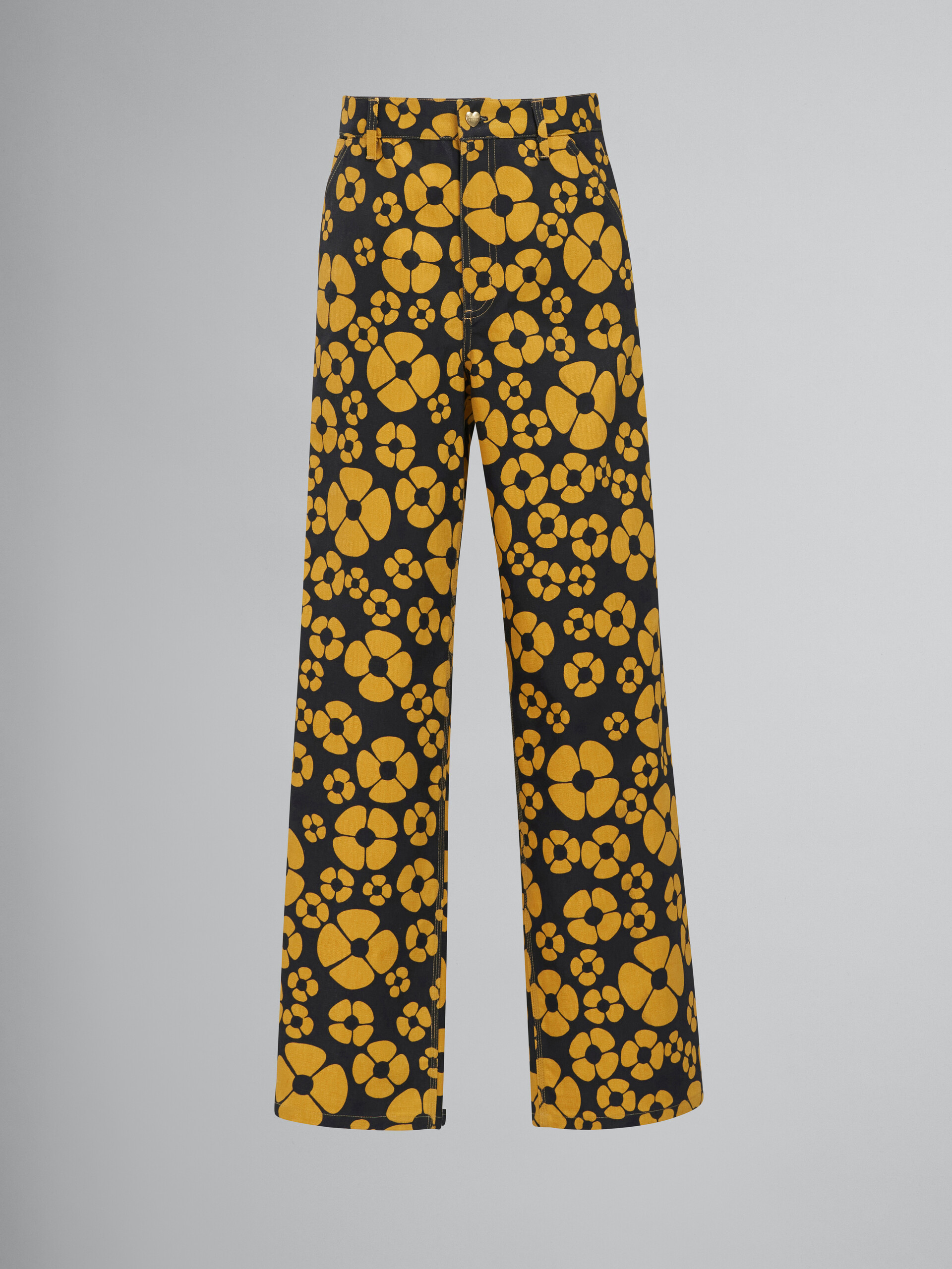 MARNI x CARHARTT WIP - Pantaloni floreali gialli - Pantaloni - Image 1