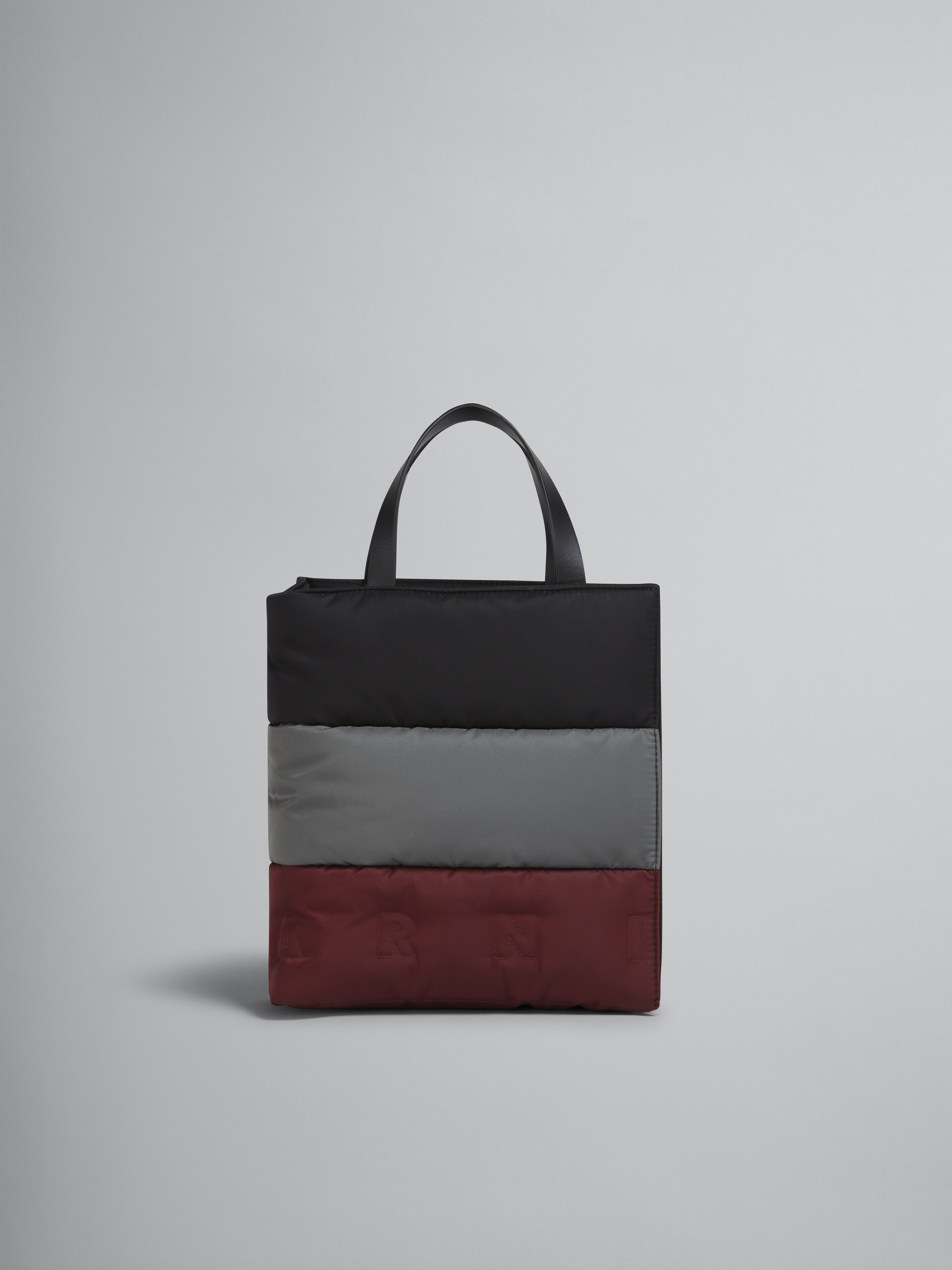 Tri-coloured MUSEO SOFT tote bag in quilted nylon - Shopping Bags - Image 1