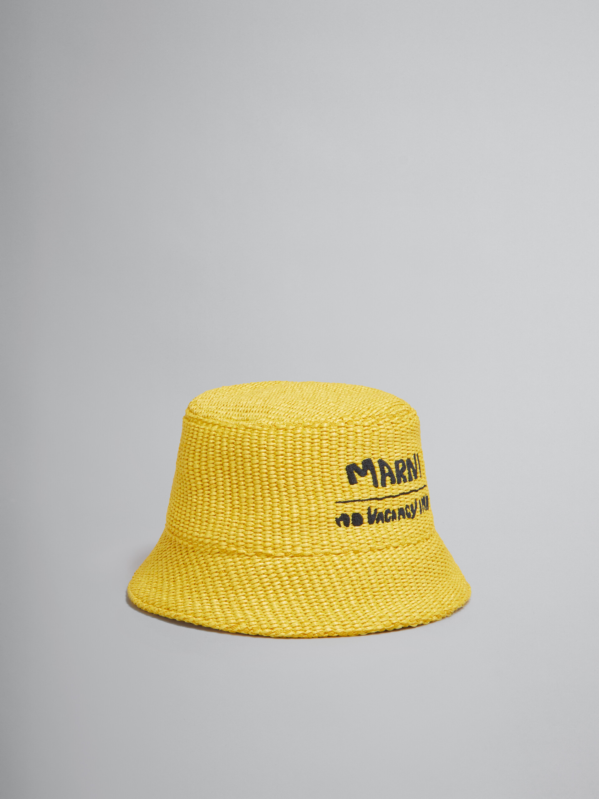 Marni x No Vacancy Inn - Yellow hat in raffia fabric - Hats - Image 1