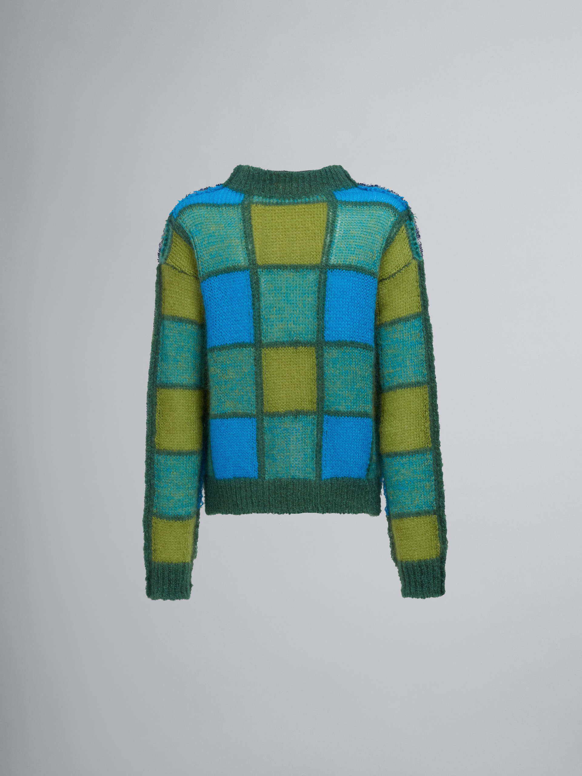 모헤어 및 울 크루넥 크롭 스웨터 - Pullovers - Image 1