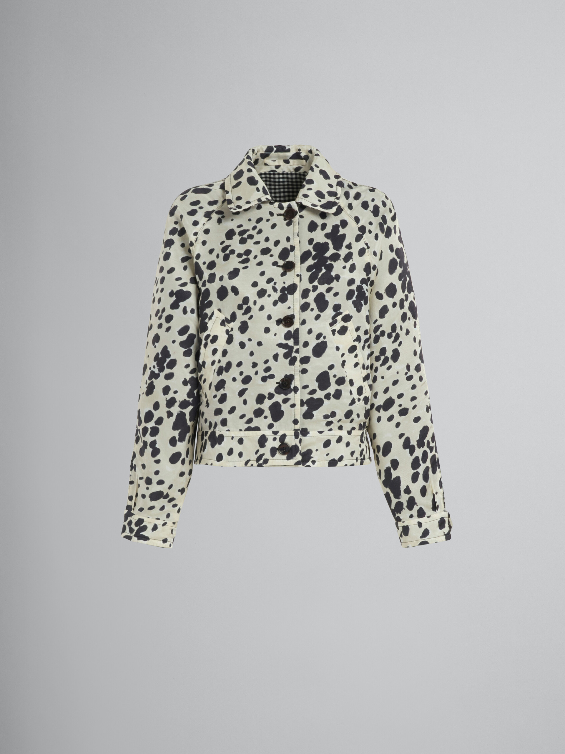 Double-faced houndstooth wool bomber jacket - Jackets - Image 1