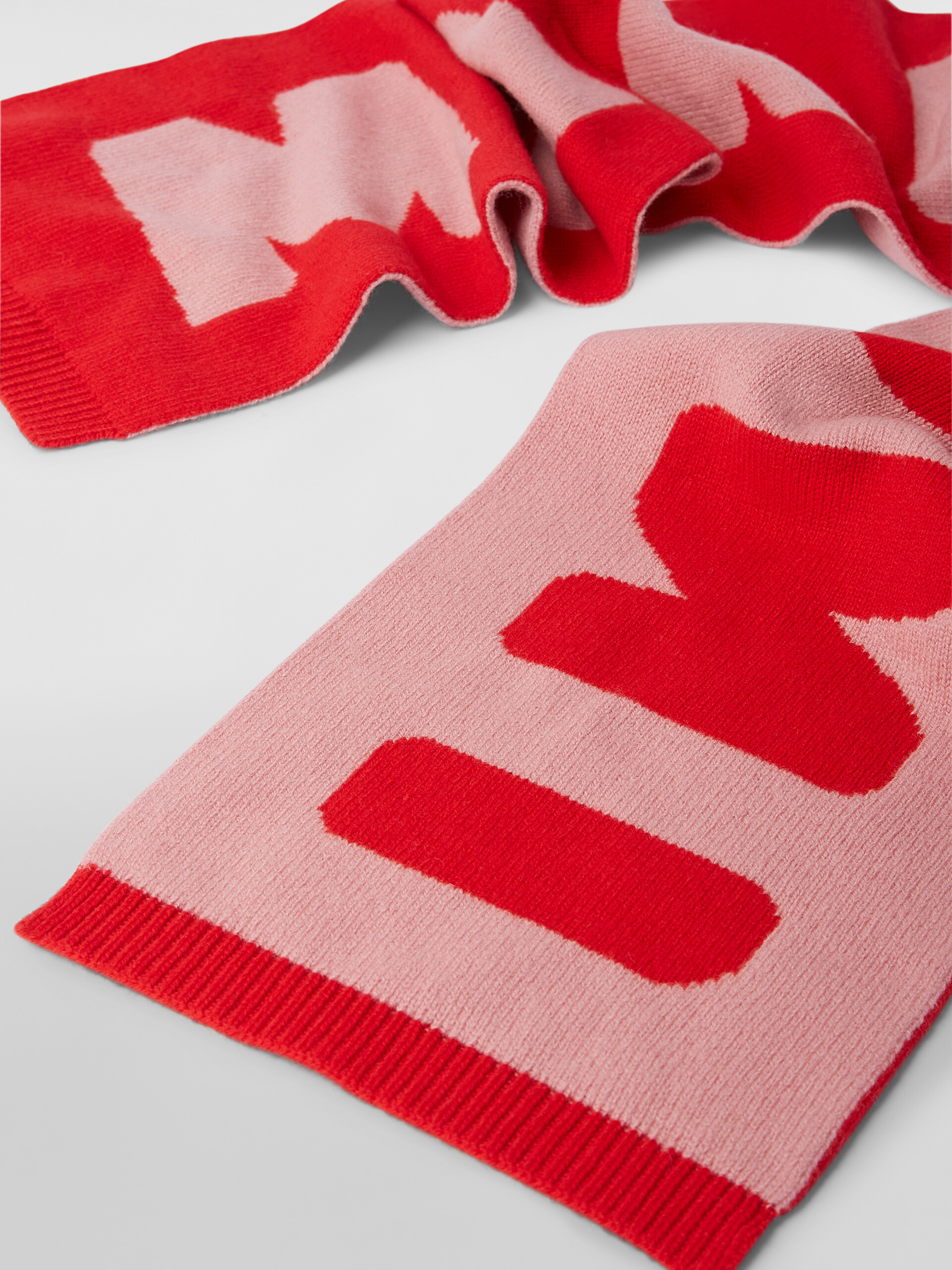 WOOL SCARF WITH MAXI LOGO - Scarves - Image 3