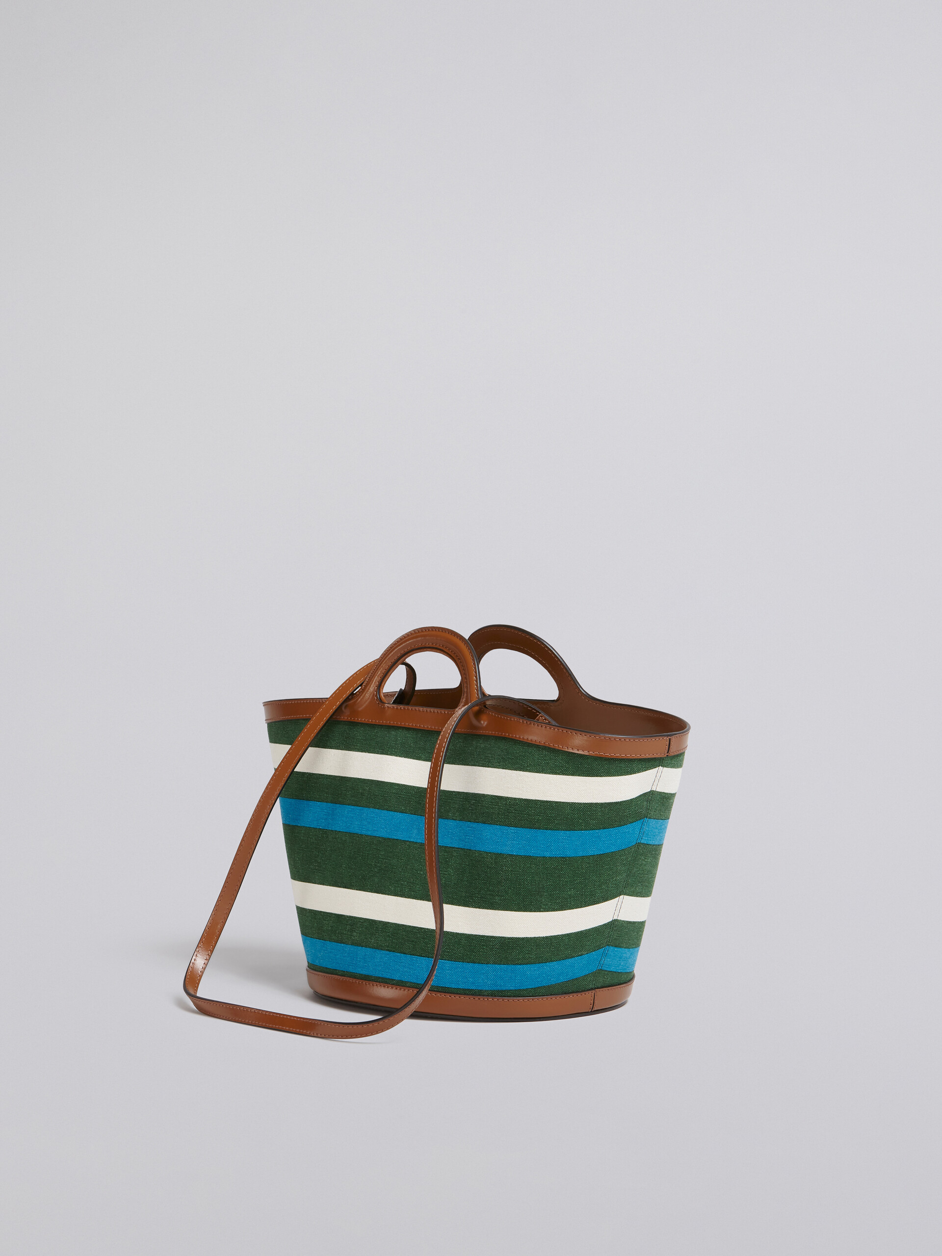 TROPICALIA small bag in leather and striped canvas - Handbag - Image 3