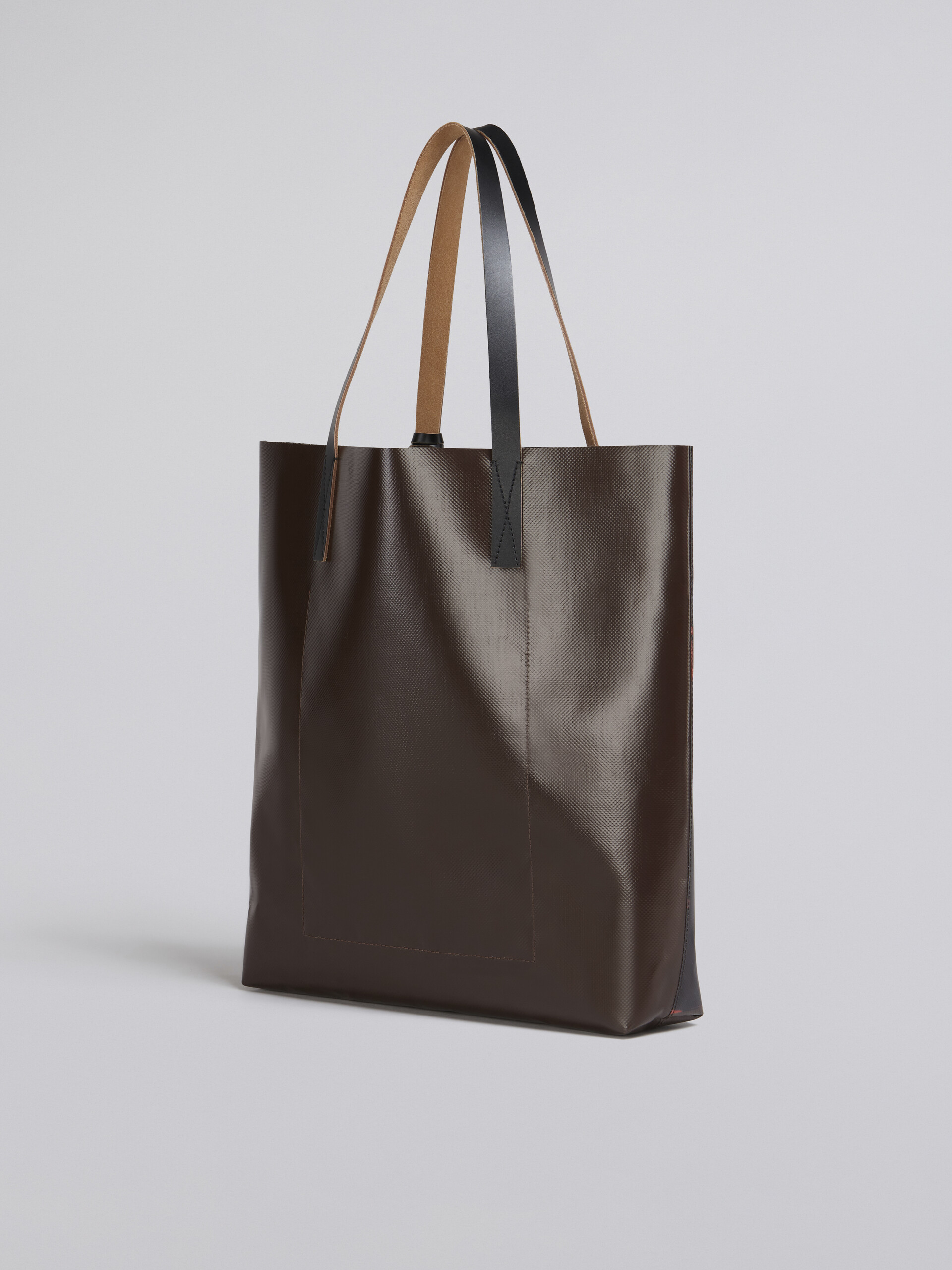 Black Faded Roses print PVC bag - Shopping Bags - Image 3