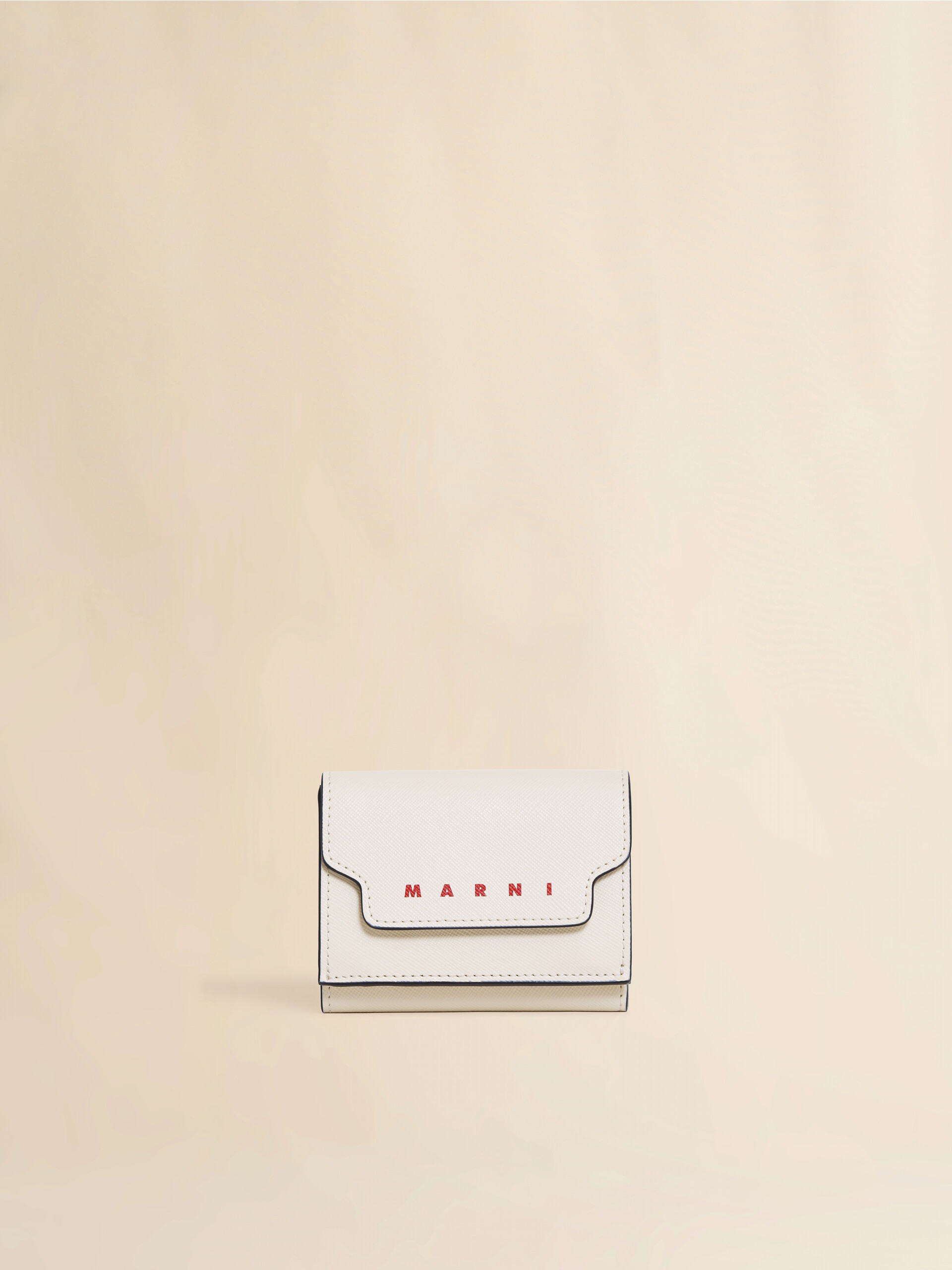 ディープブルー サフィアーノレザー製三つ折りウォレット - 財布 - Image 1