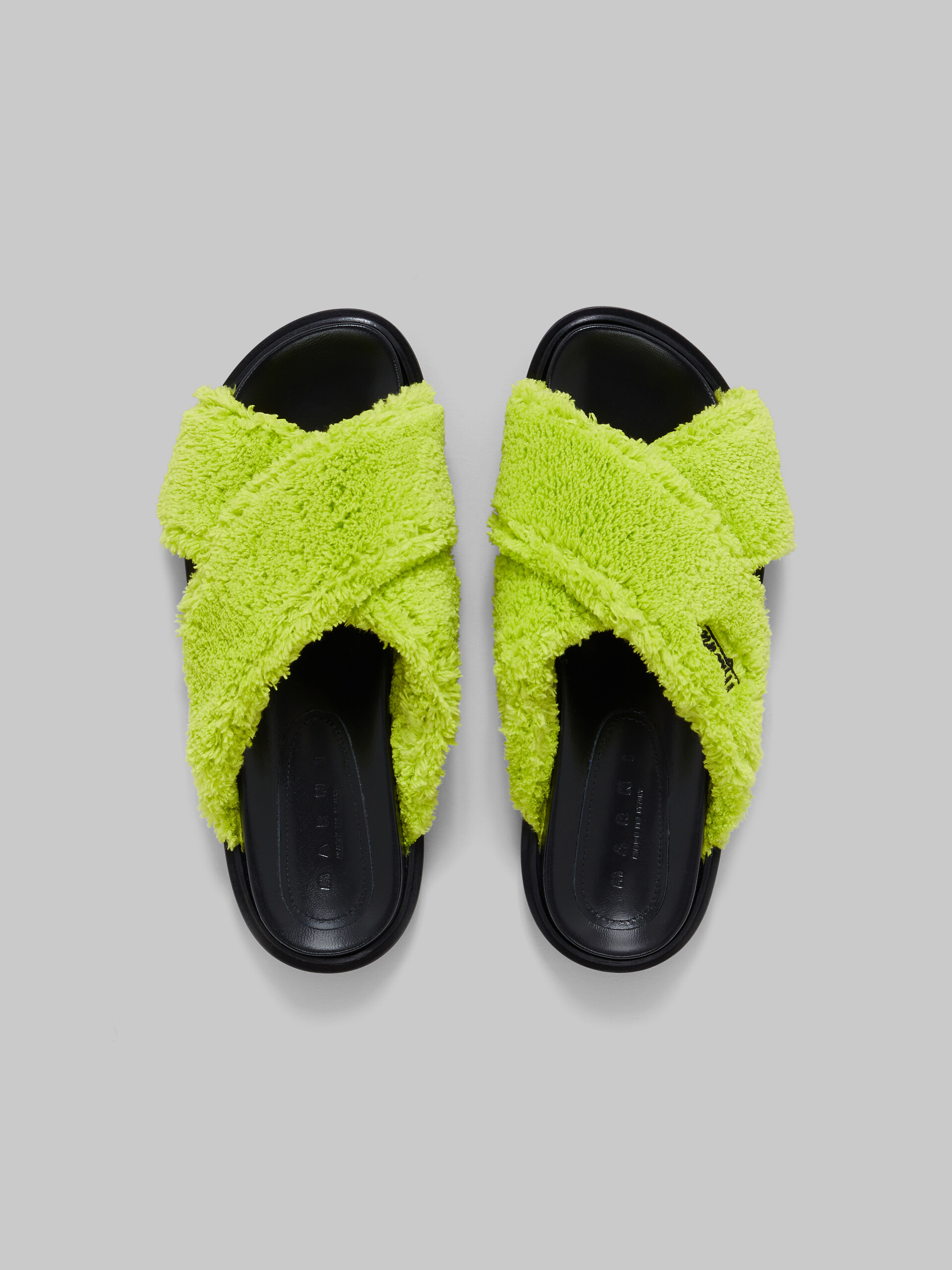 Green Terry slide sandal - Sandals - Image 4